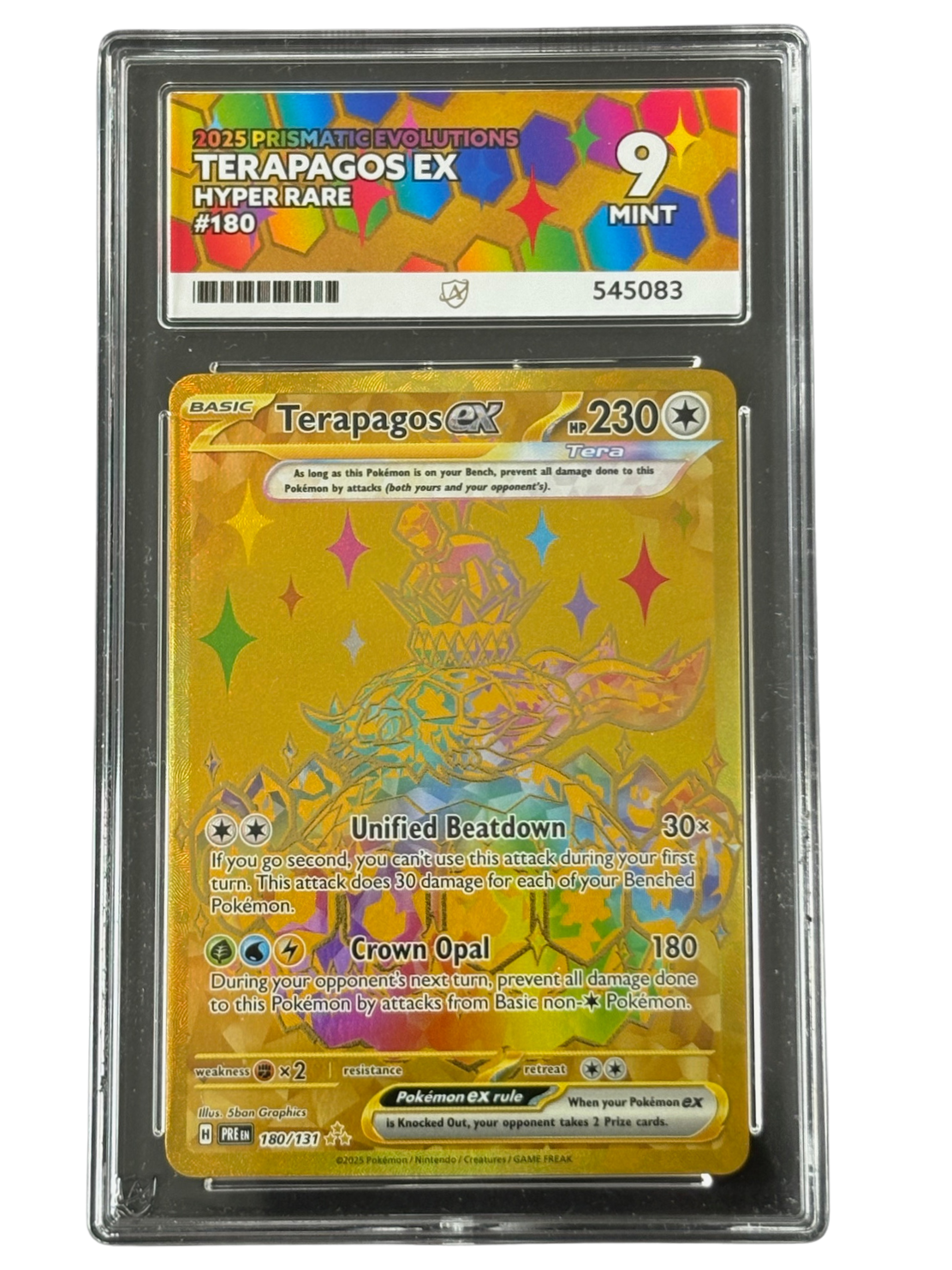 Terapagos ex 180/131 PRE ENG 2025 ACE 9 Mint