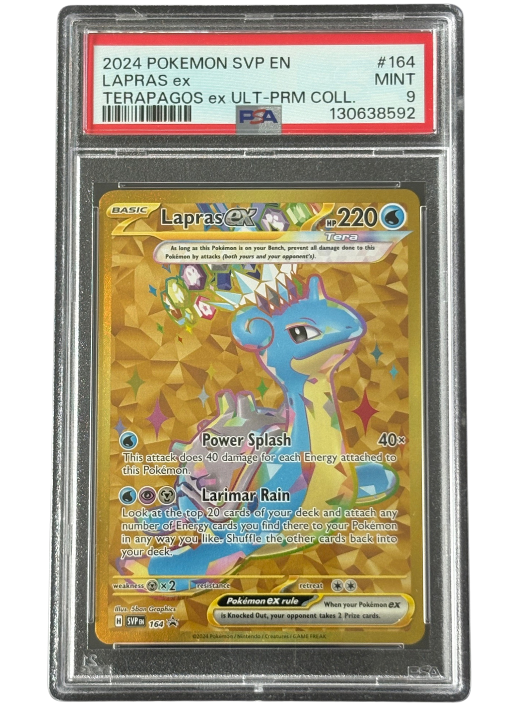 Lapras ex SVP 164 ENG 2024 PSA 9 Mint