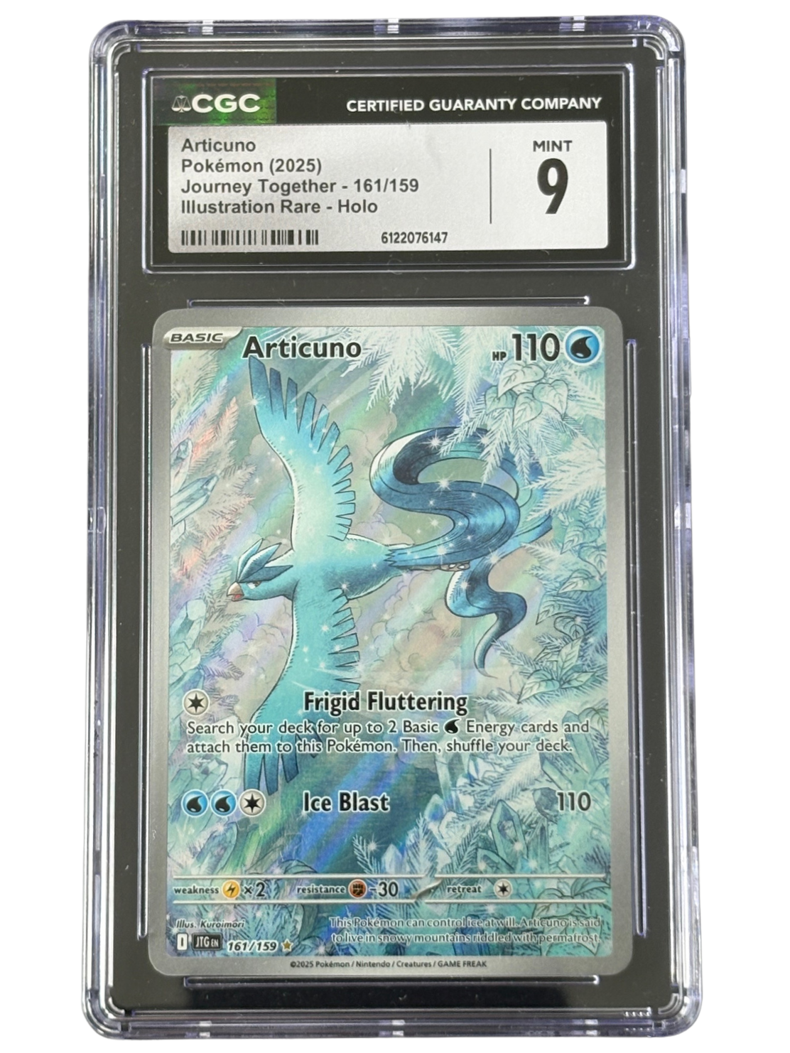 Articuno 161/159 JTG ENG 2025 CGC 9 Mint