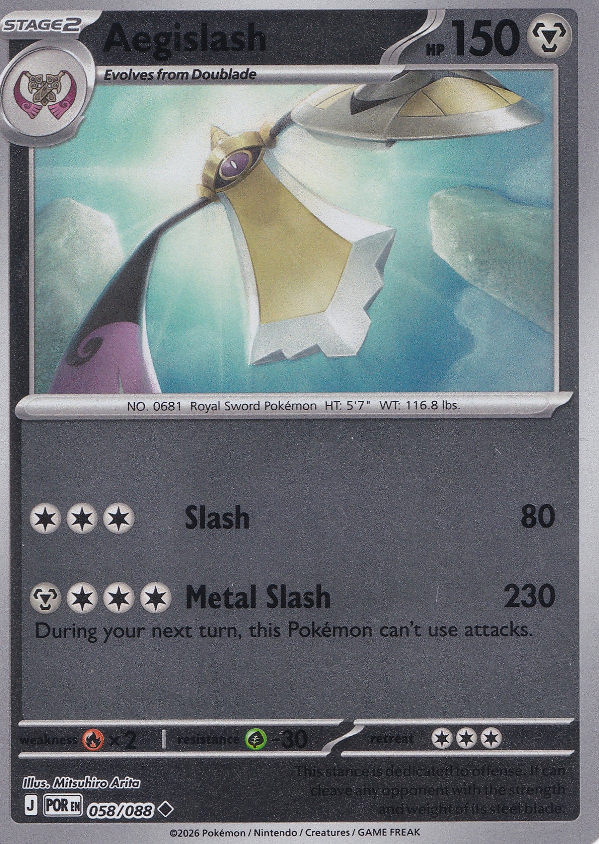 Aegislash 058/088 POR ENG 2026 RH (NM)