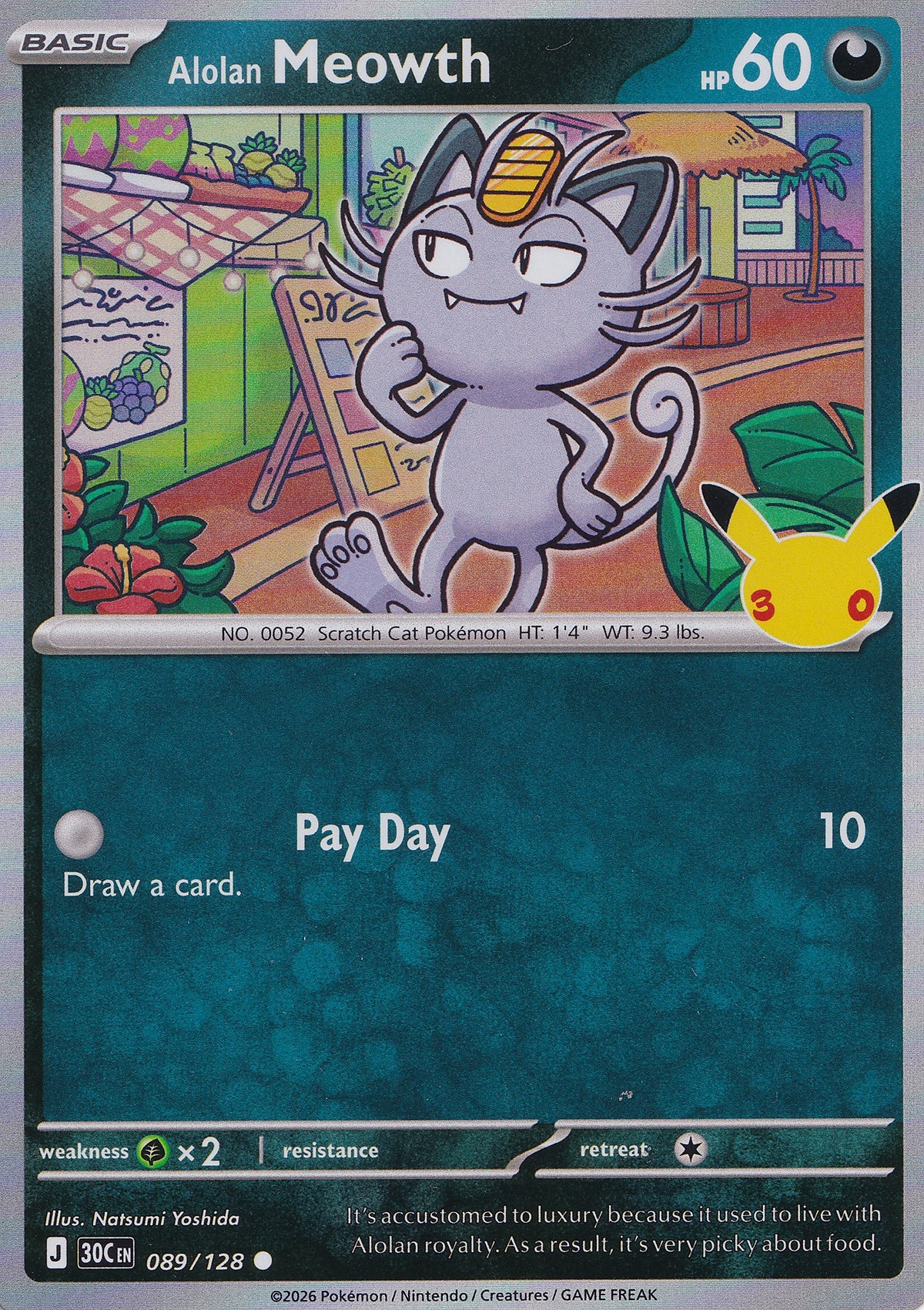 Alolan Meowth 089/128 30C EN (NM)