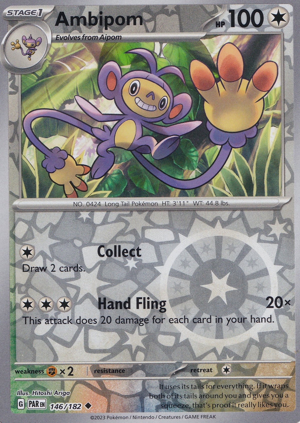 Ambipom 146/182 PAR EN REVERSE HOLO (NM)