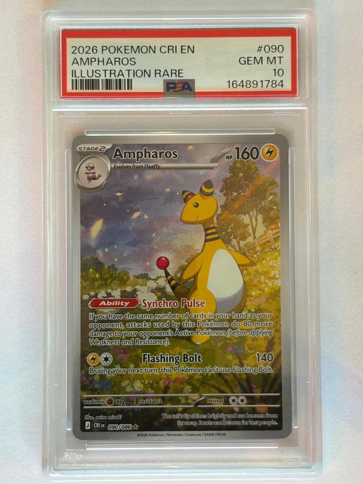 Ampharos 090/086 CRI EN PSA 10