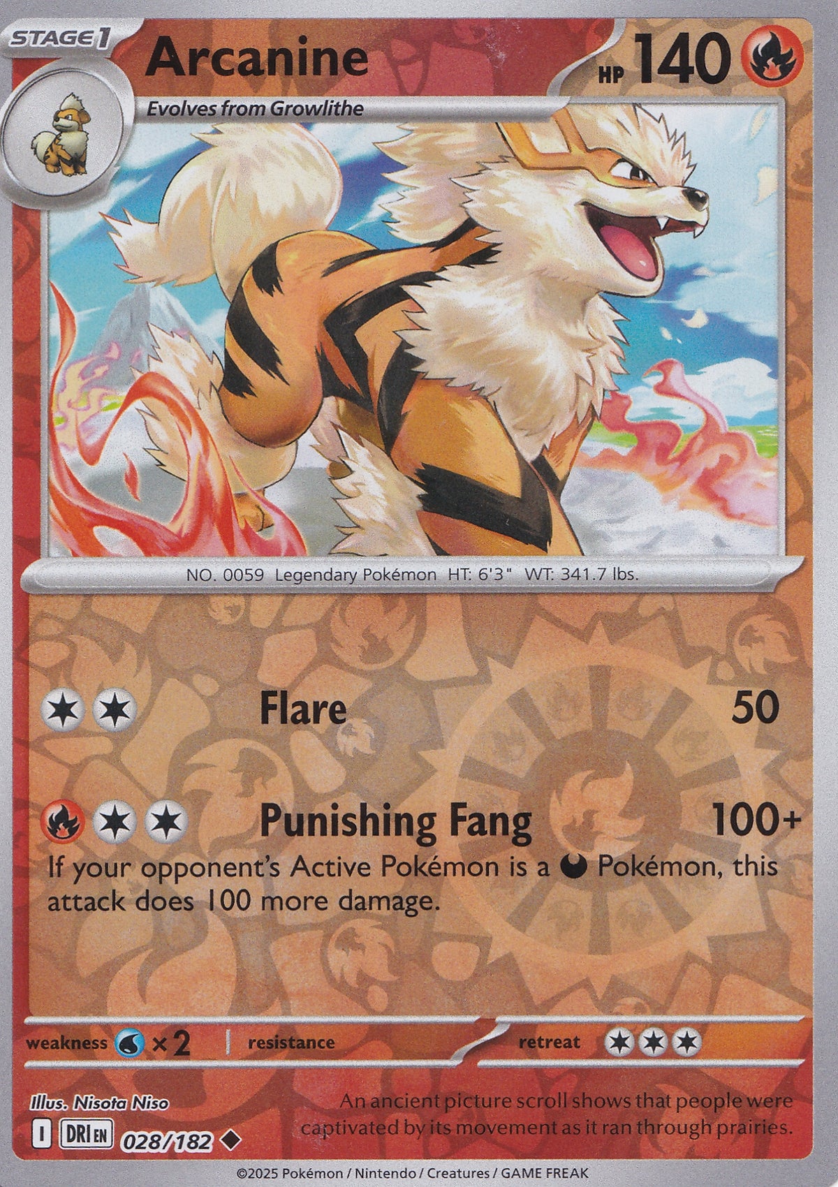 Arcanine 028/182 DRI ENG 2025 (NM)