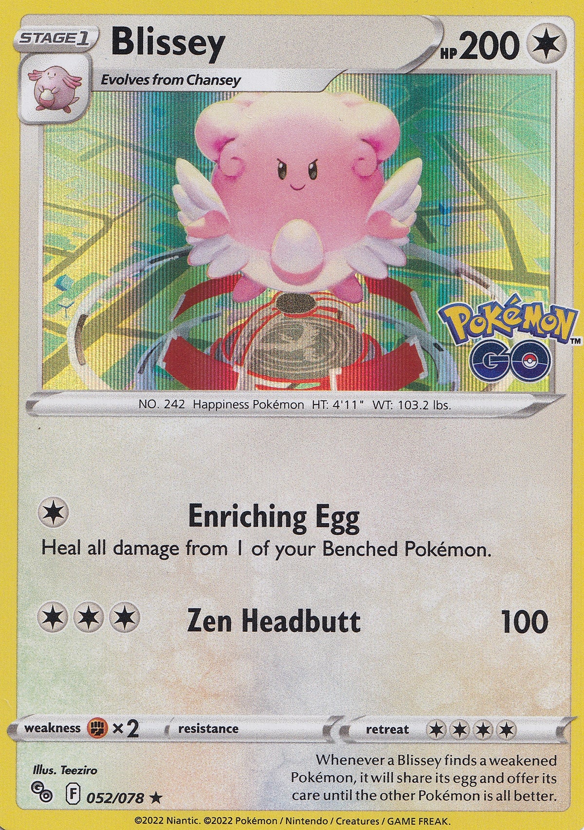 Blissey 052/078 PGO EN HOLO (NM)