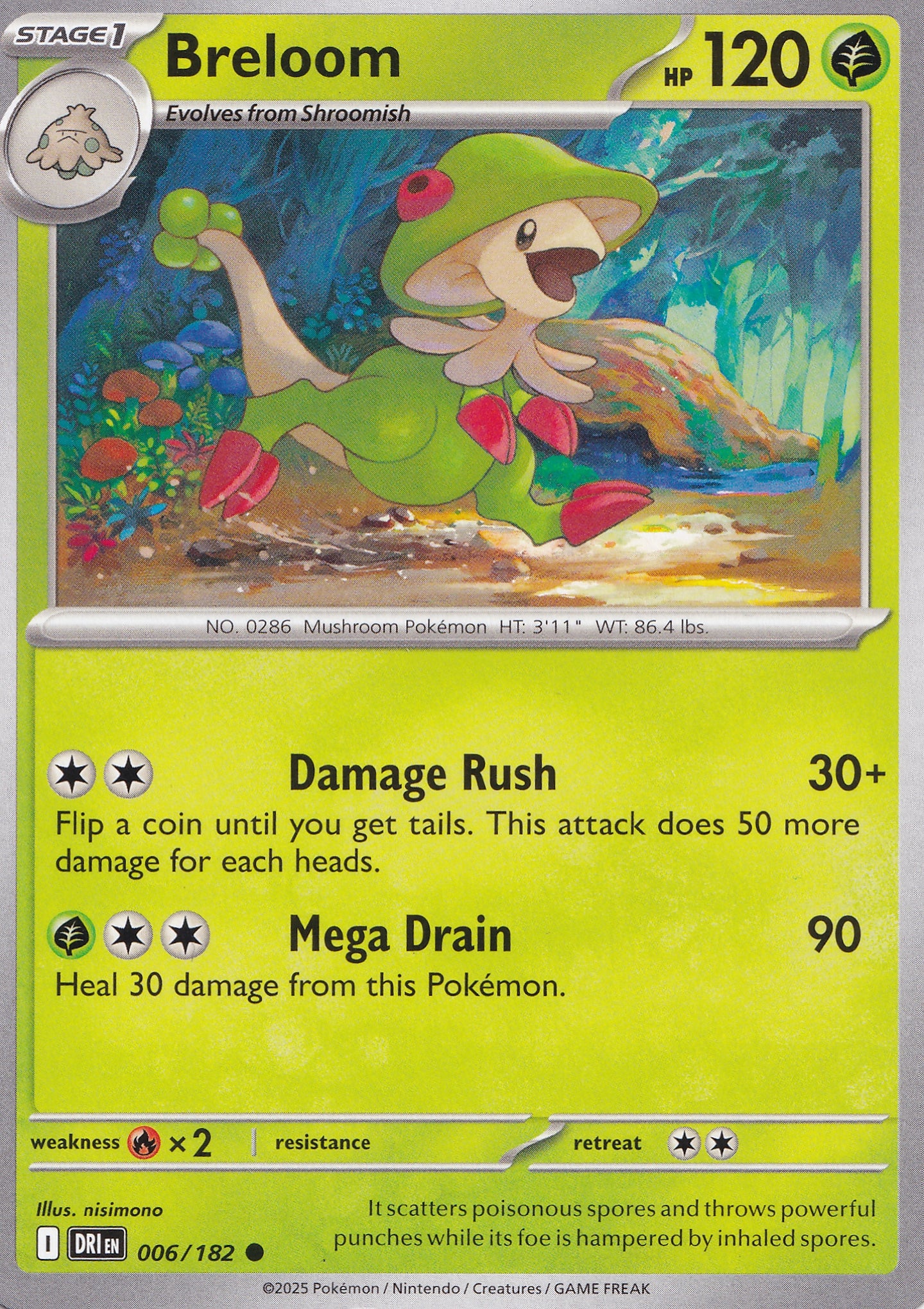 Breloom 006/182 DRI ENG 2025 (NM)