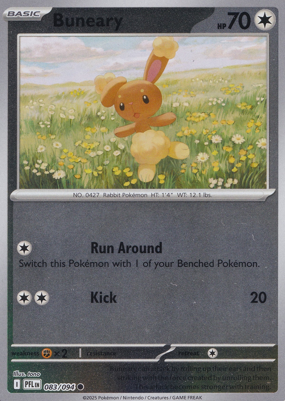 Buneary 083/094 PFL EN REVERSE HOLO (NM)