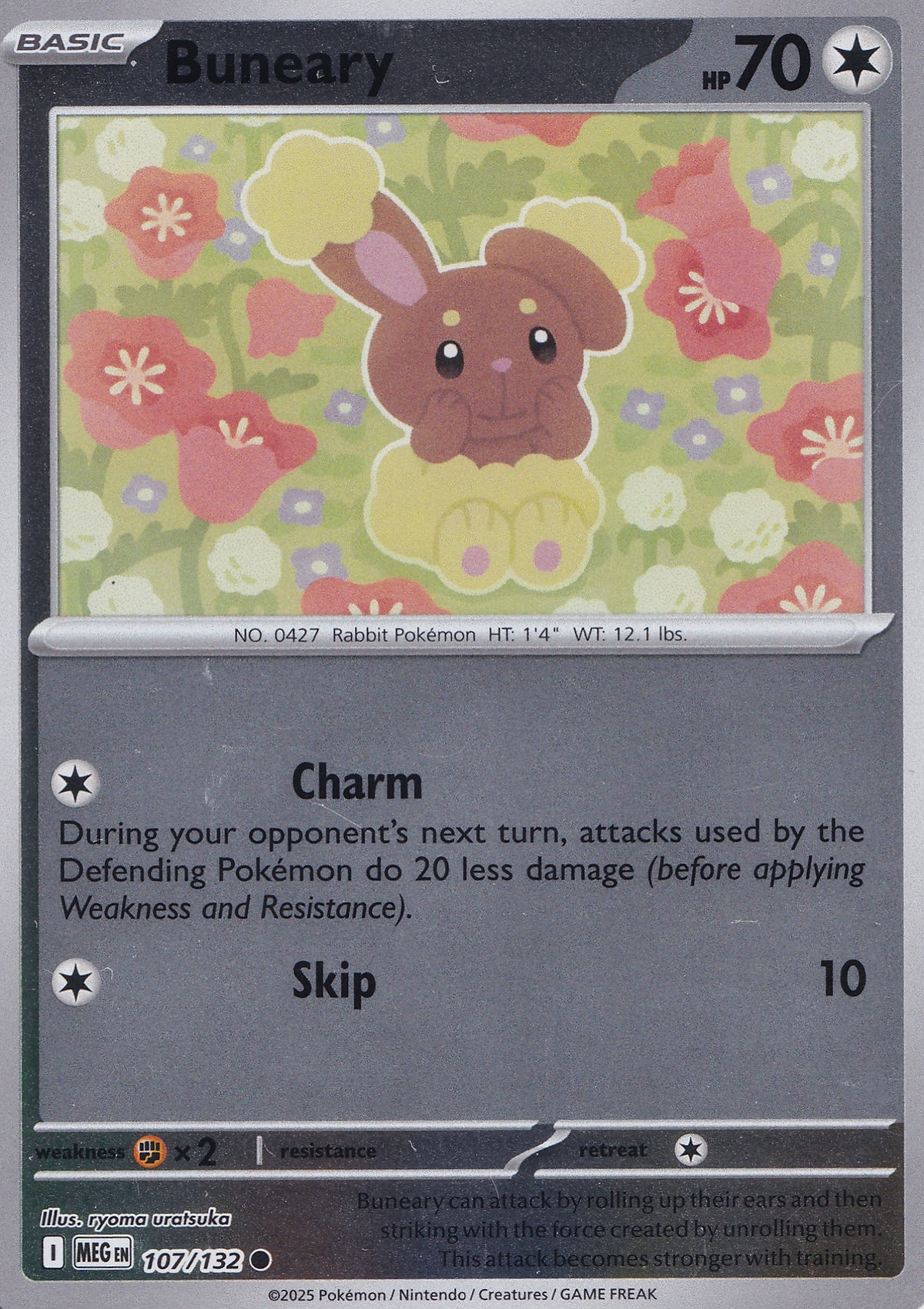 Buneary 107/132 MEG EN REVERSE HOLO (NM)