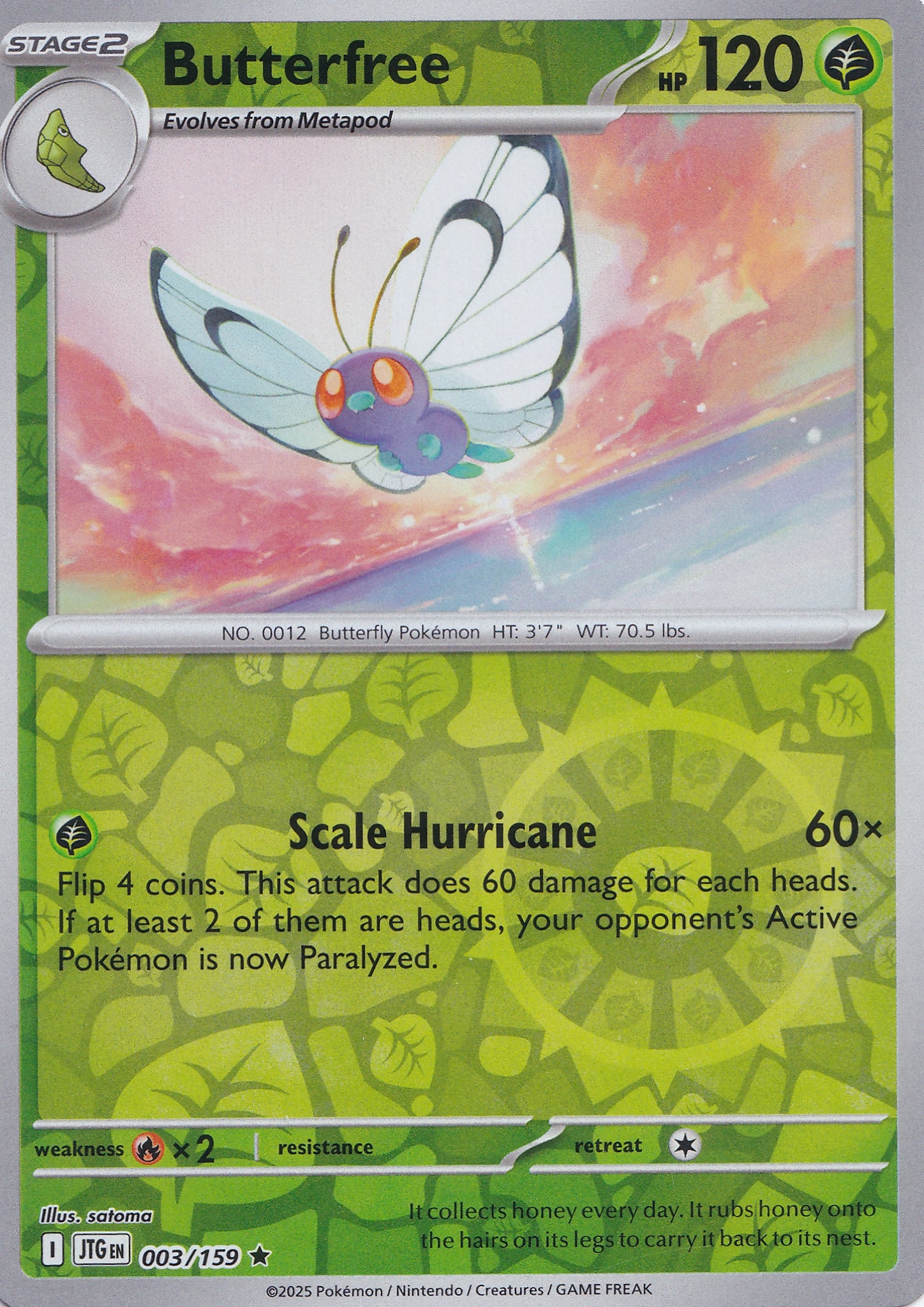 Butterfree 003/159 JTG ENG 2025 (NM)