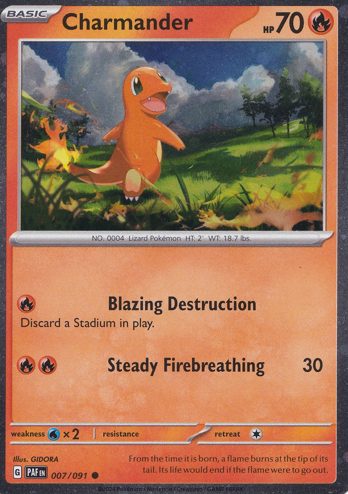 Charmander 007/091 PAF ENG 2024 HOLO (NM)