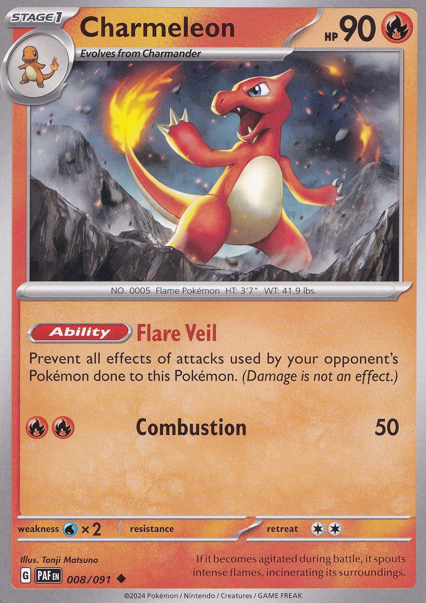 Charmeleon 008/091 PAF ENG 2024 (NM)