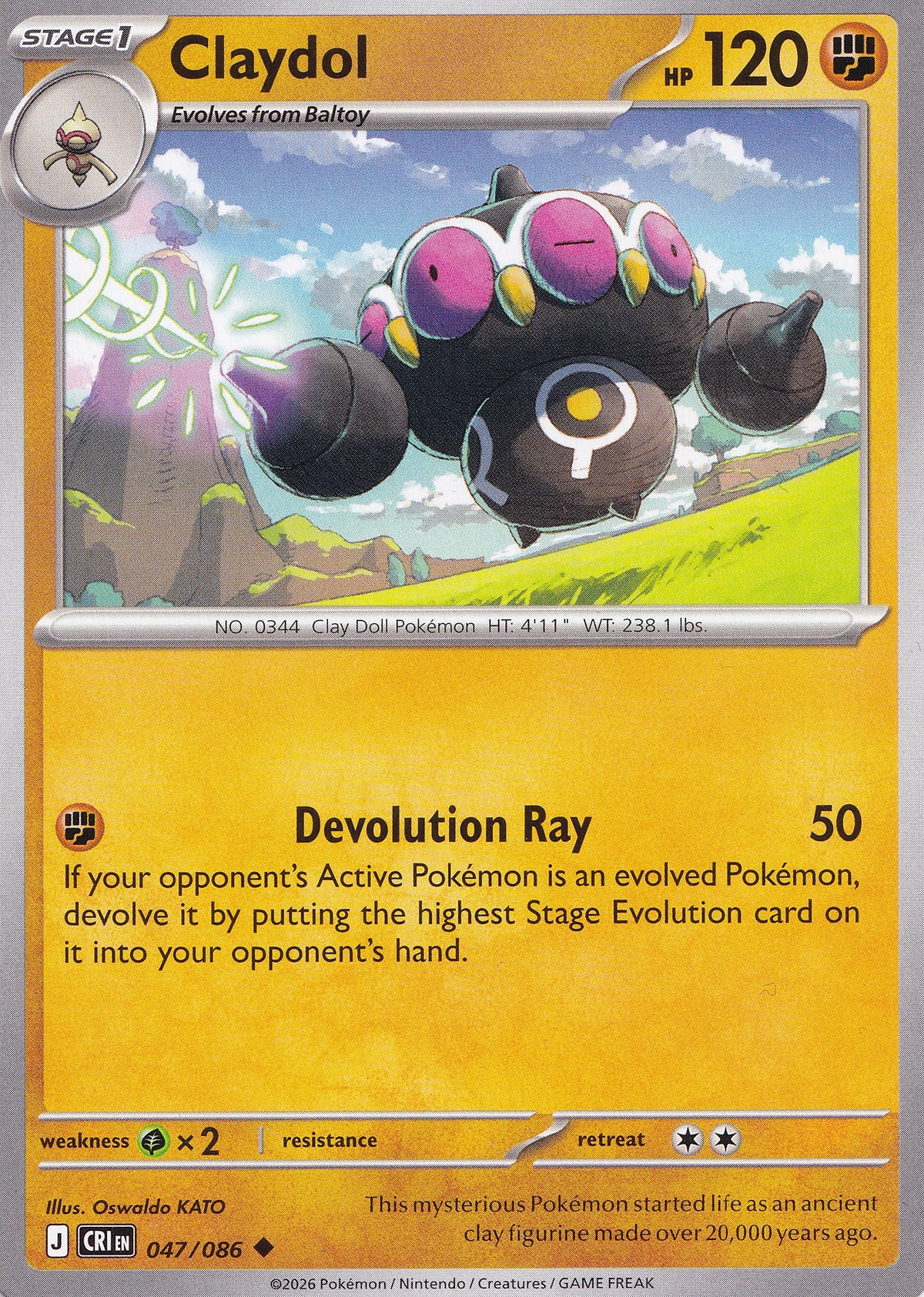Claydol 047/086 CRI ENG 2026 (NM)
