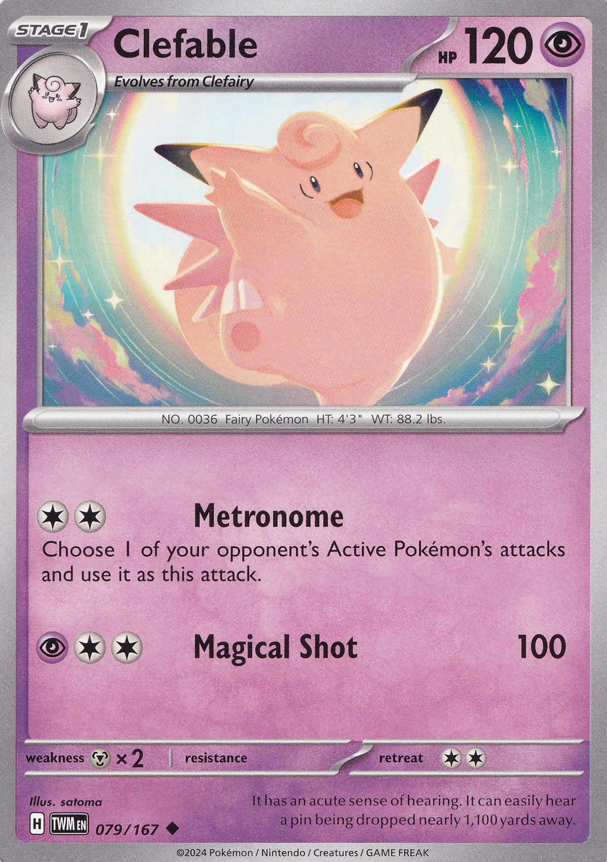Clefable 079/167 TWM ENG 2024 (NM)