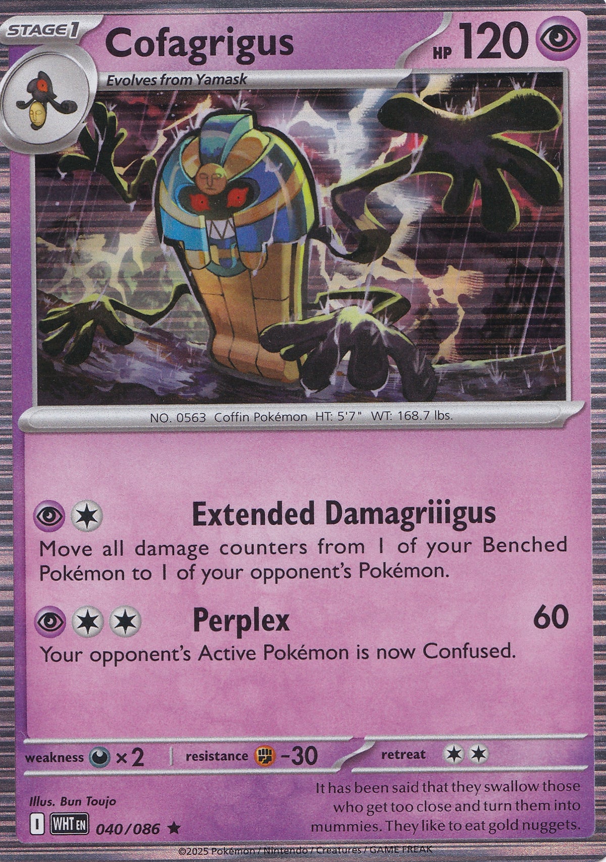 Cofagrigus 040/086 WHT EN HOLO (NM)