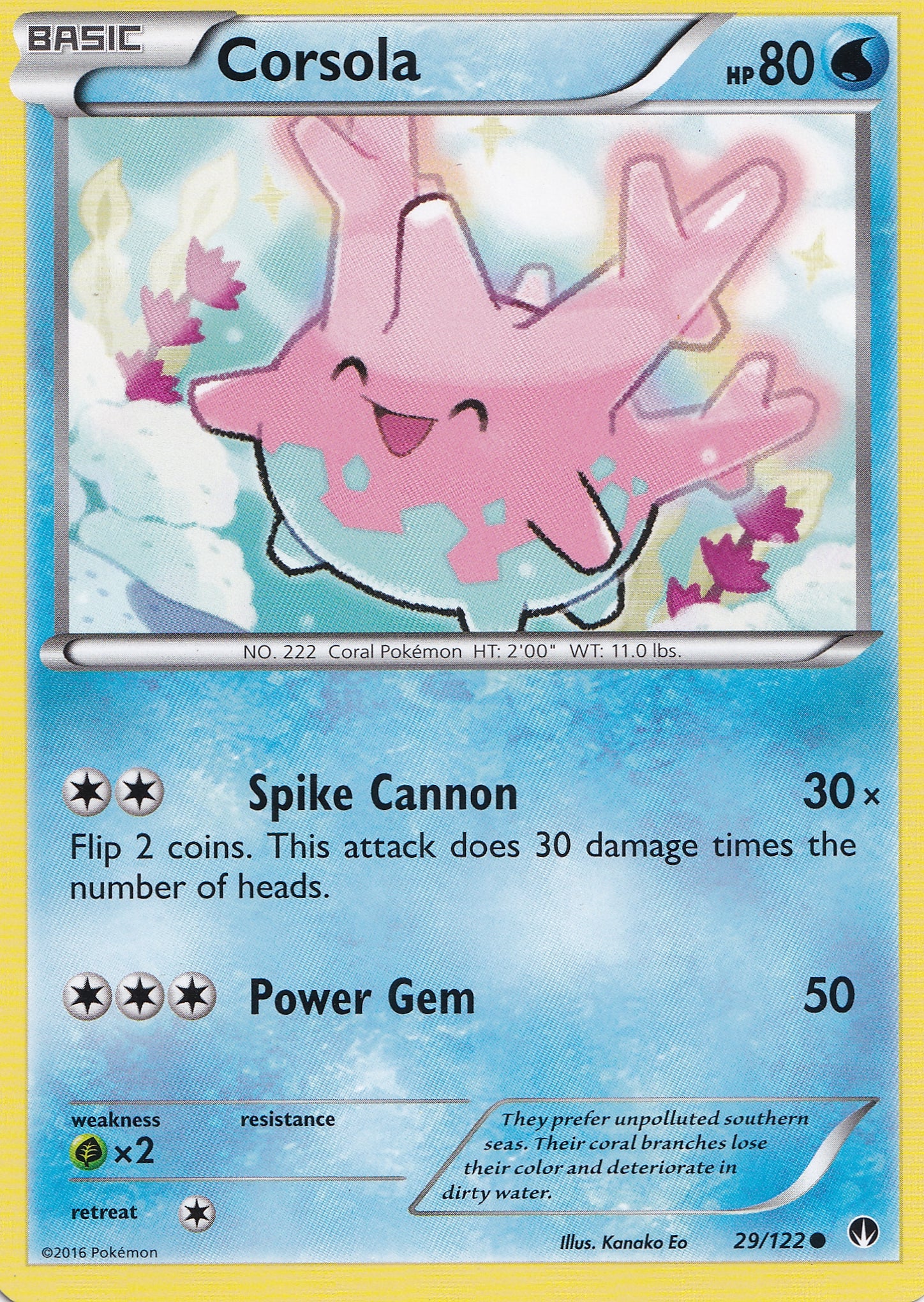 Corsola 29/122 XY ENG 2015 (NM)