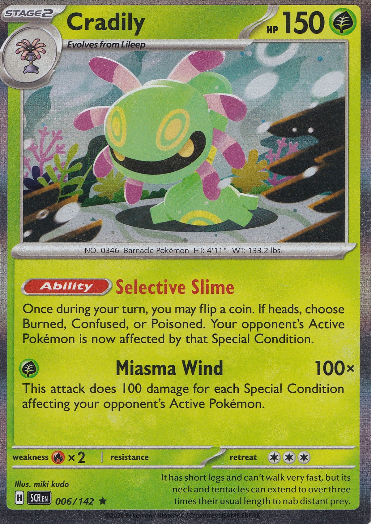 Cradily 006/142 SCR EN HOLO (NM)