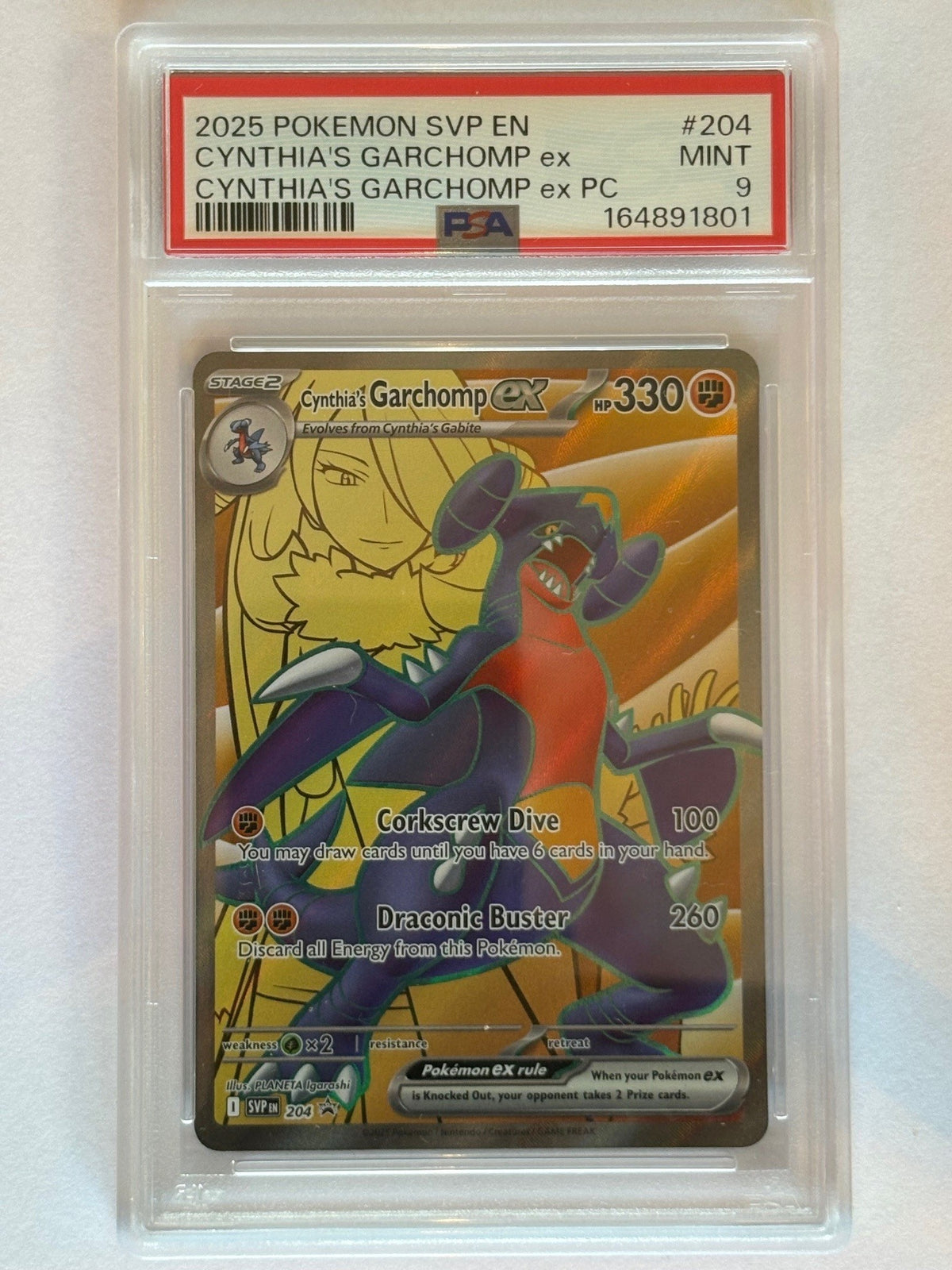 Cynthia’s Garchomp ex 204 SVP EN PSA 9