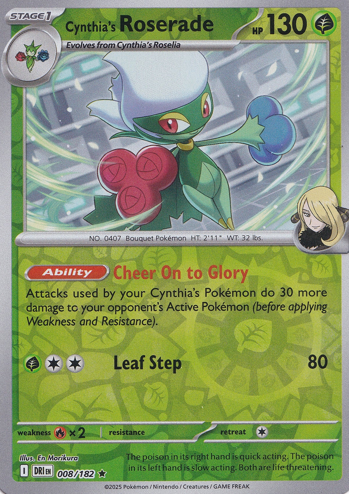 Cynthia’s Roserade 008/182 DRI EN RH (NM)