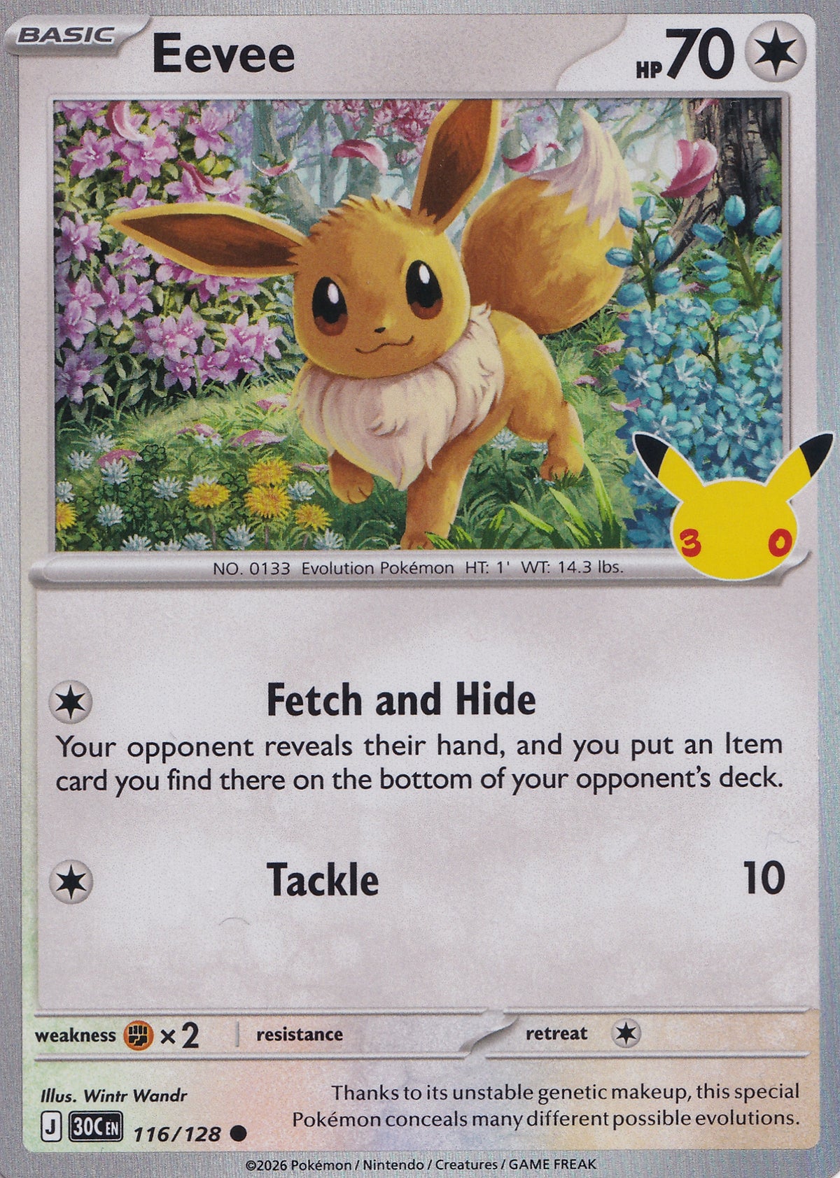 Eevee 116/128 30C EN (NM)