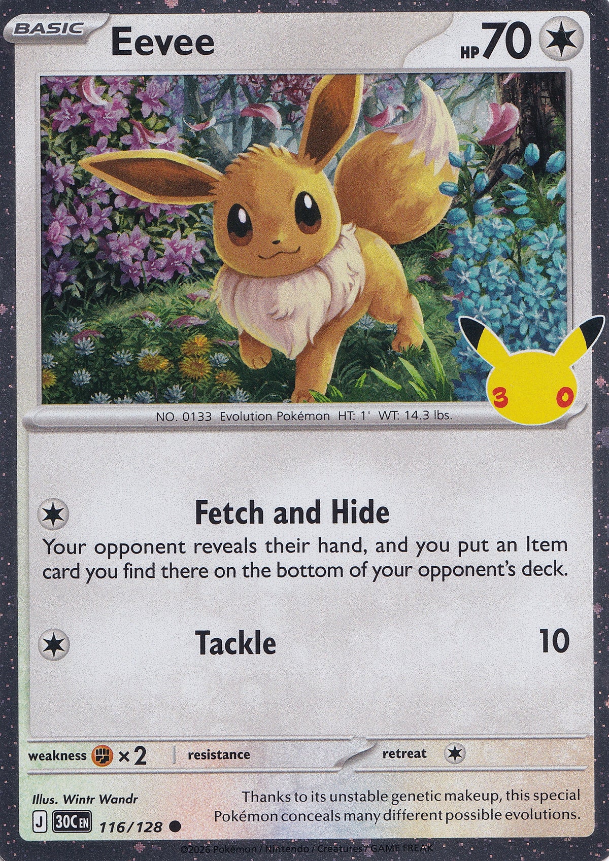 Eevee 116/128 30C EN (NM)