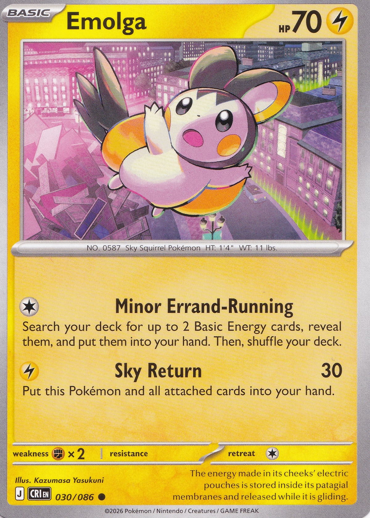 Emolga 030/086 CRI ENG 2026 (NM)