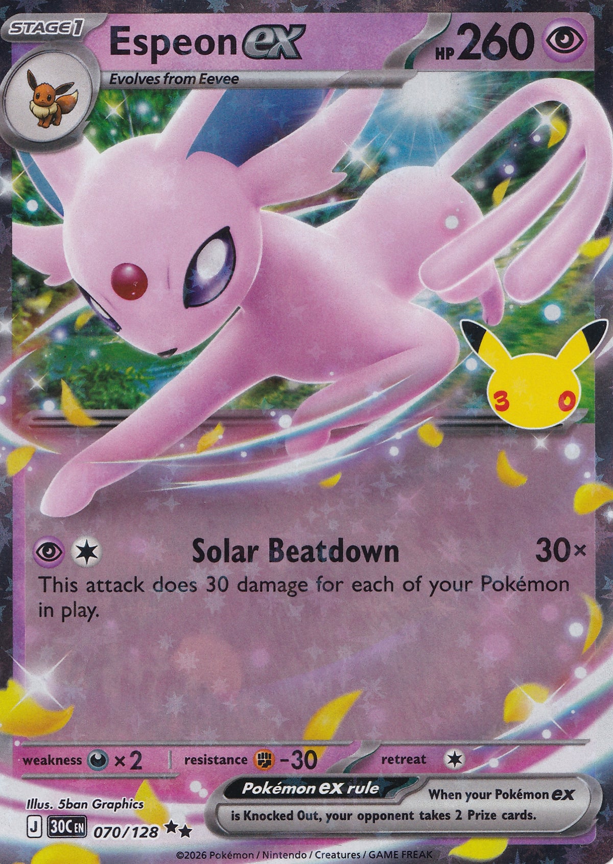 Espeon ex 070/128 30C EN (NM)