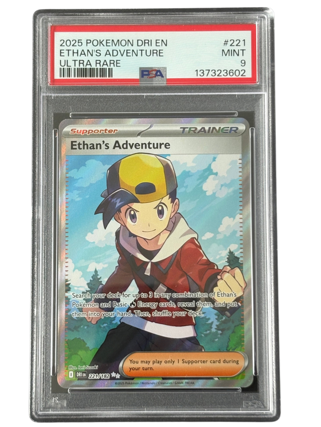 Ethan's Adventure 221/182 DRI ENG 2025 PSA 9 Mint