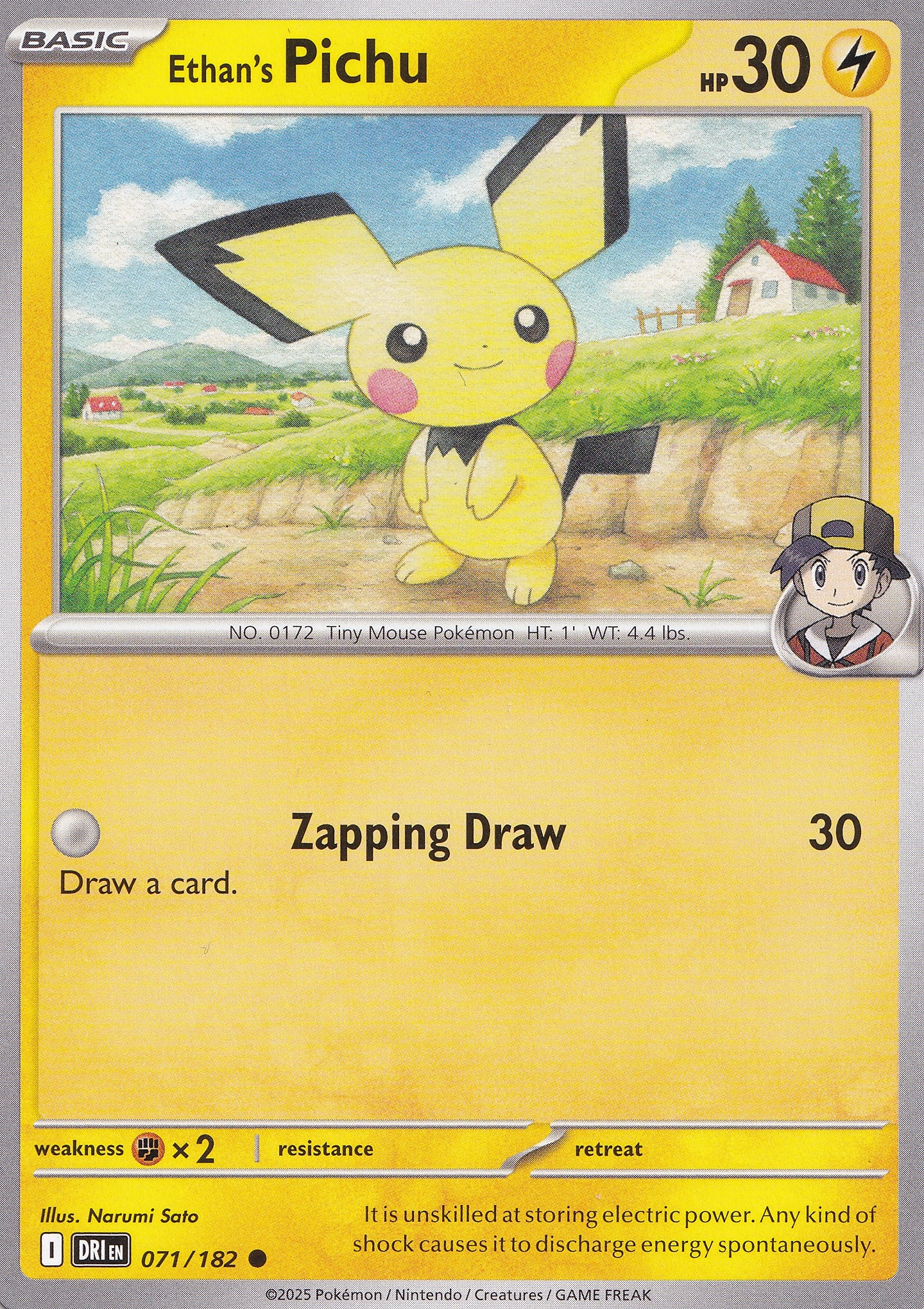 Ethan's Pichu 071/182 DRI ENG 2025 (NM)