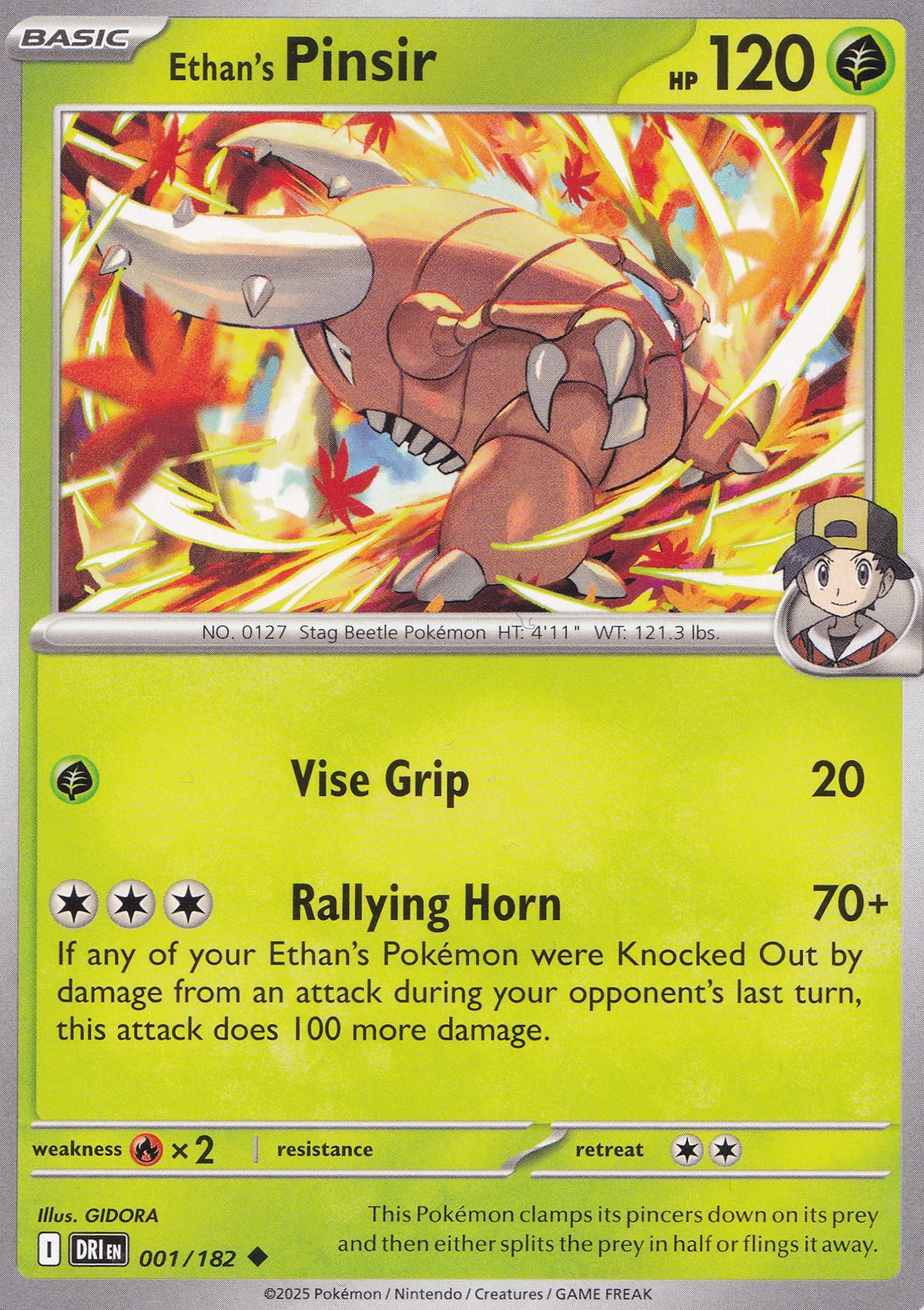 Ethan's Pinsir 001/182 DRI ENG 2025 (NM)