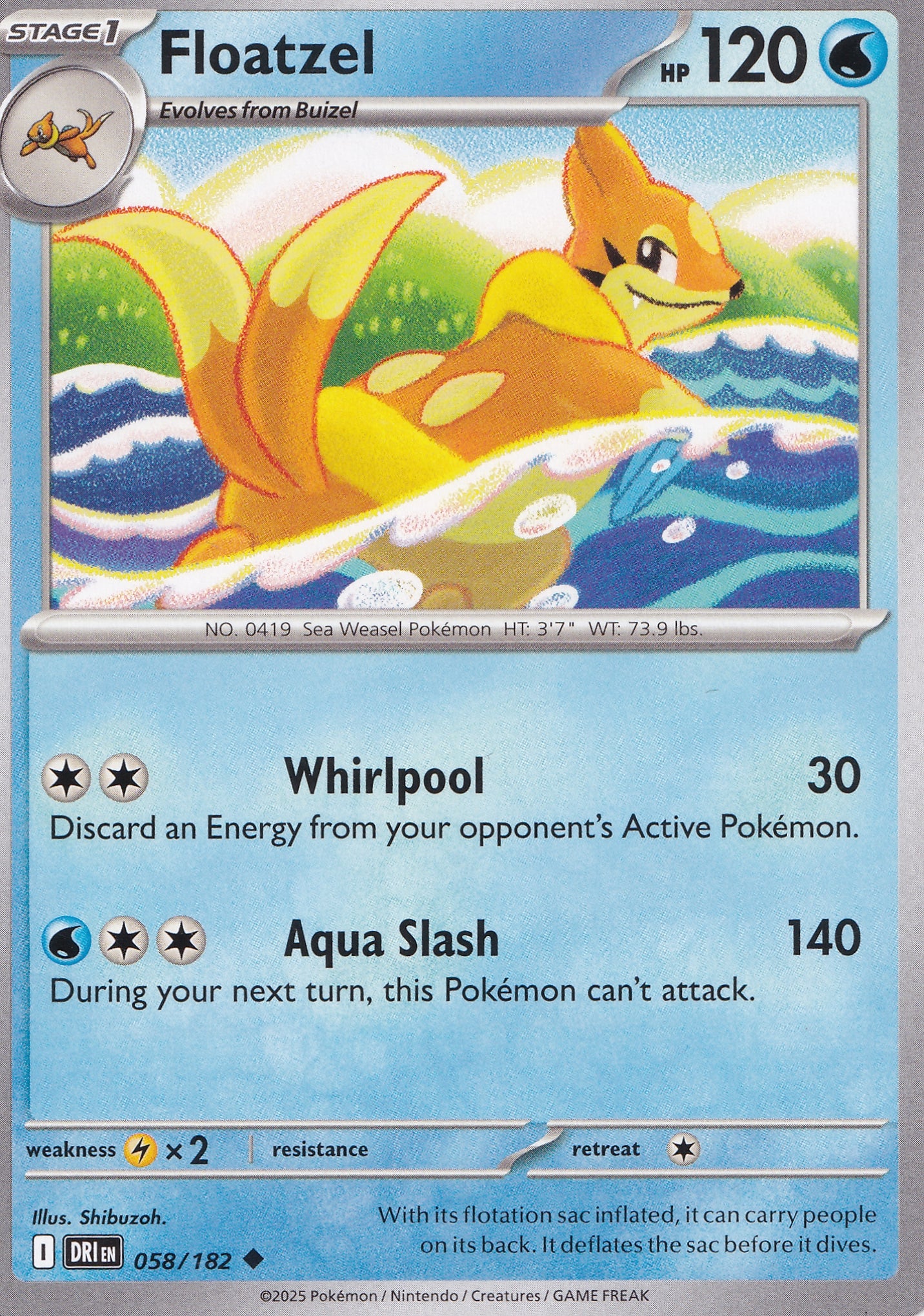 Floatzel 058/182 DRI ENG 2025 (NM)