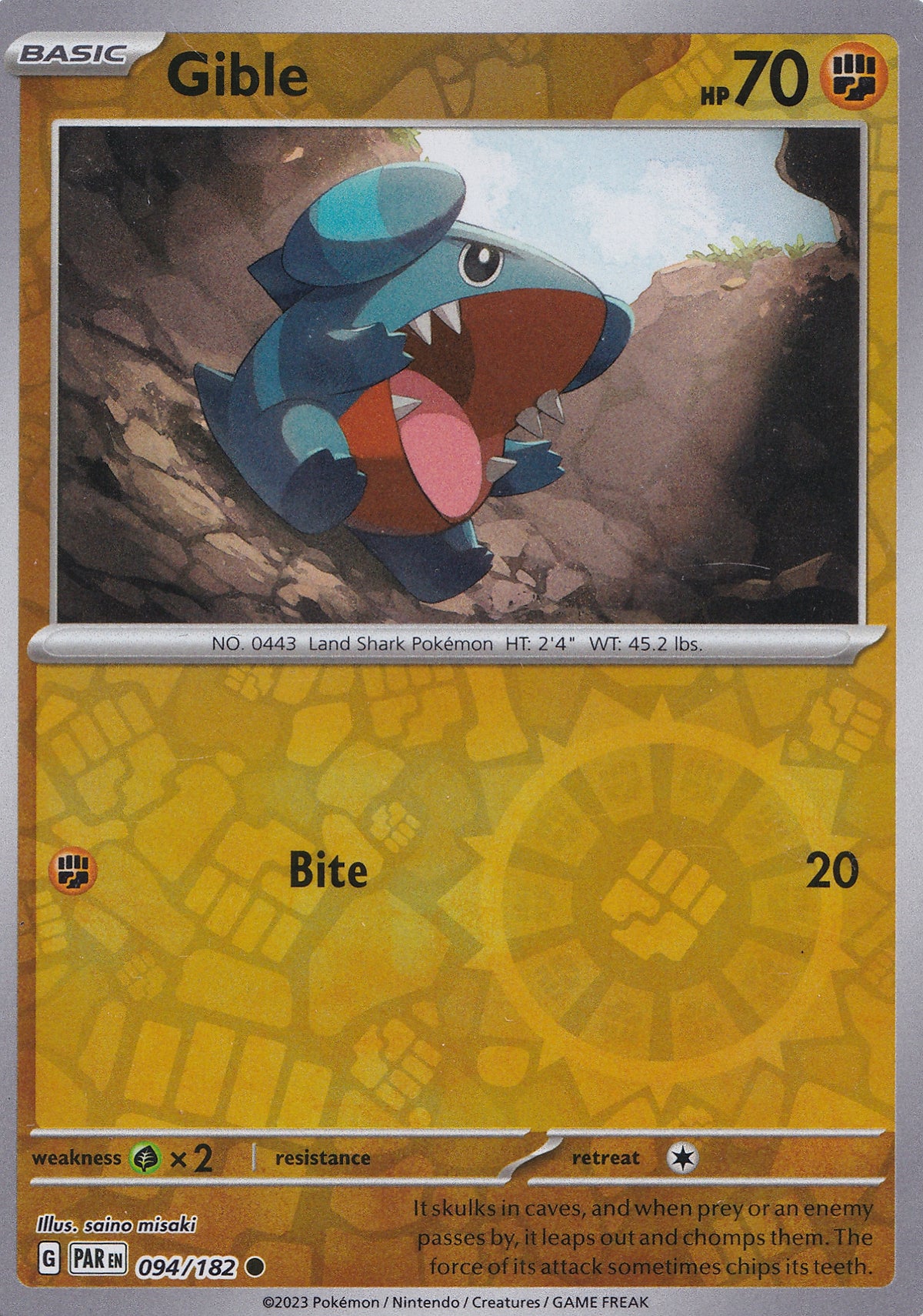 Gible 094/182 PAR EN (NM)