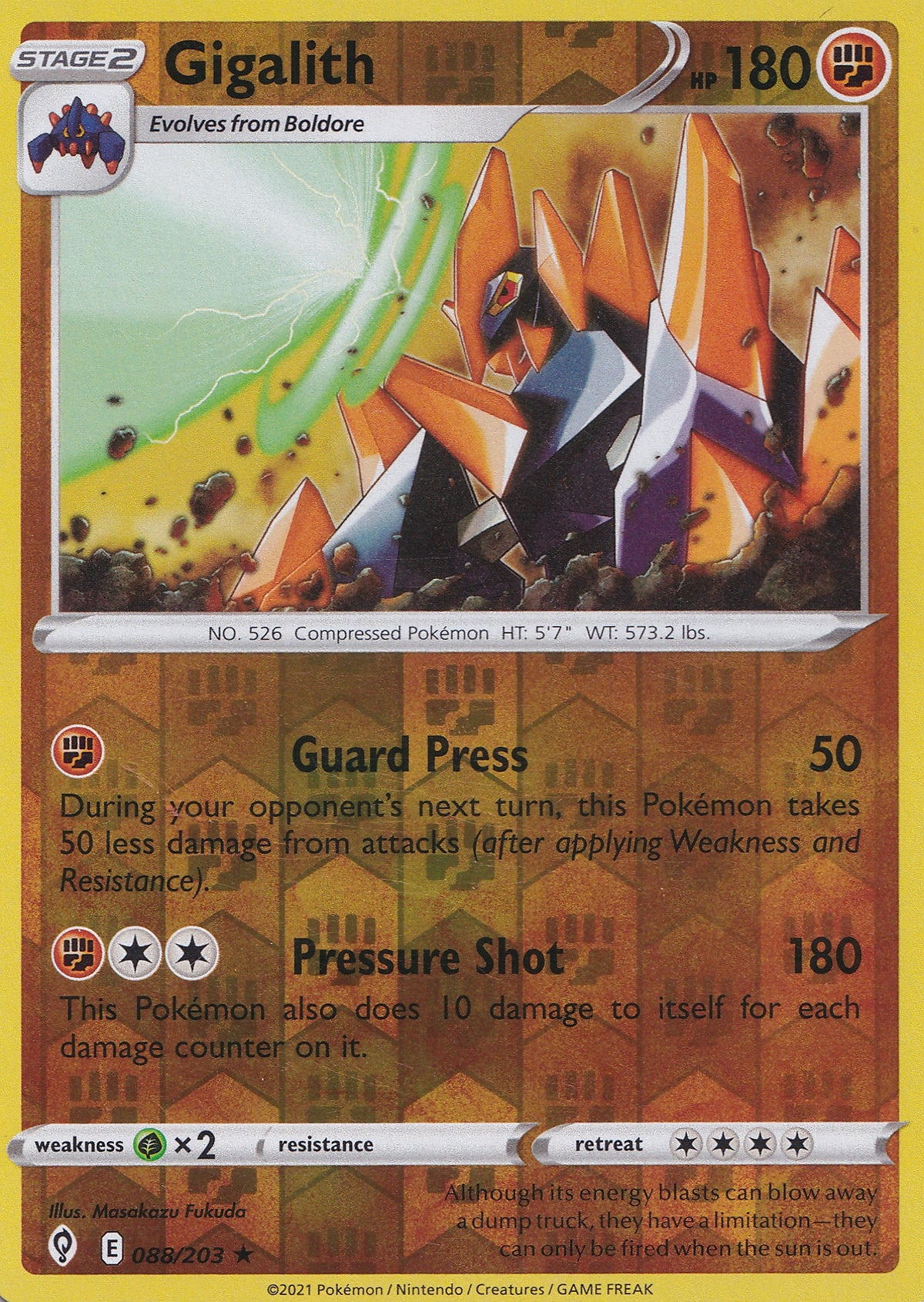 Gigalith 088/203 EVS EN Reverse Holo (NM)