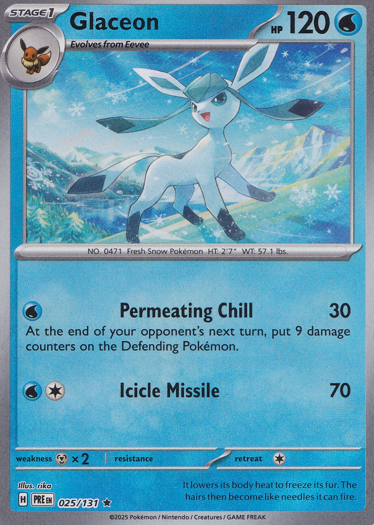 Glaceon 025/131 PRE ENG 2025 (NM)