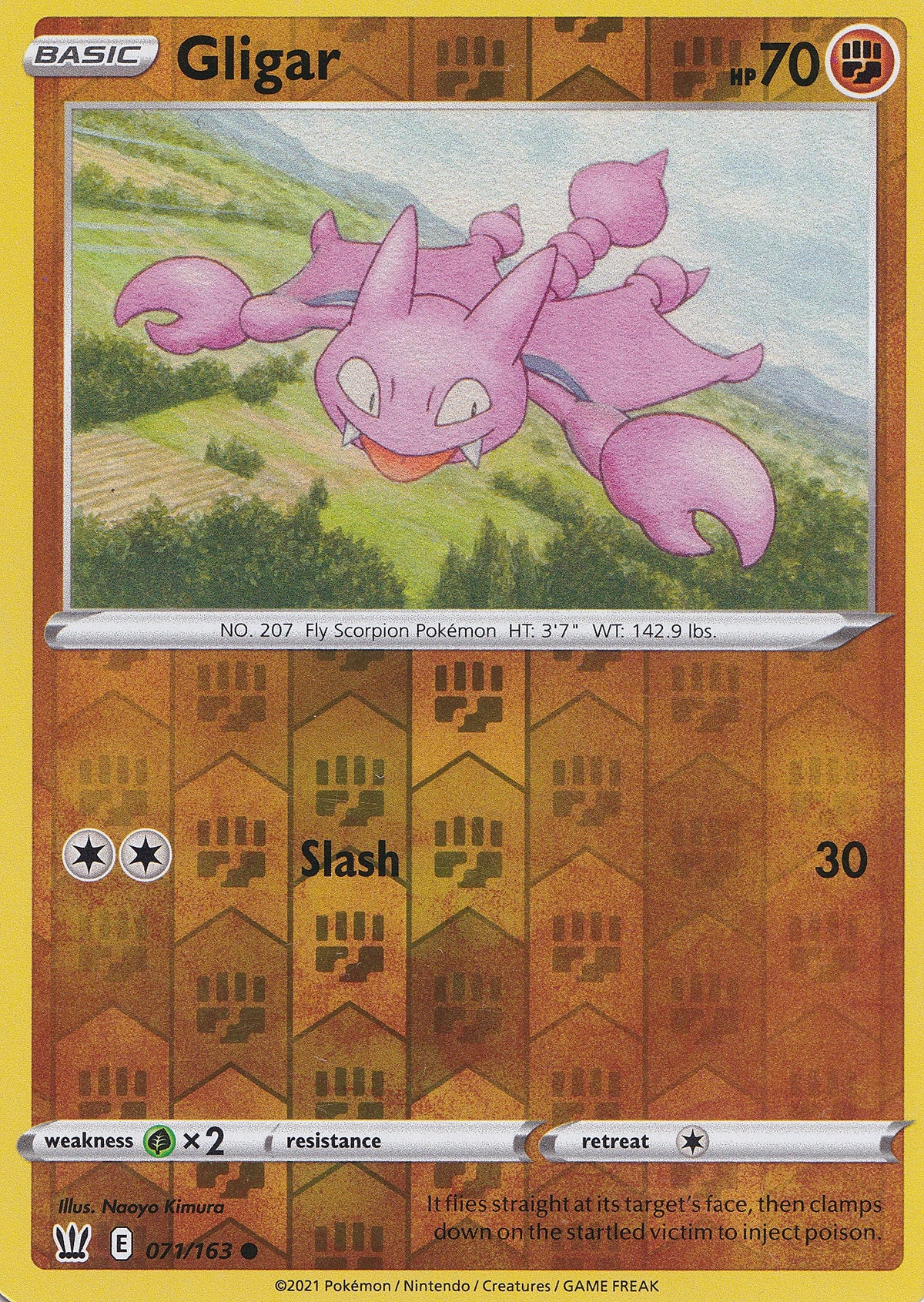 Gligar 071/163 BST EN Reverse Holo (NM)