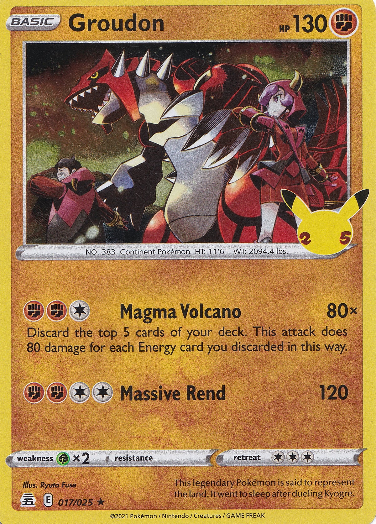 Groudon 017/025 CEL EN (LP)