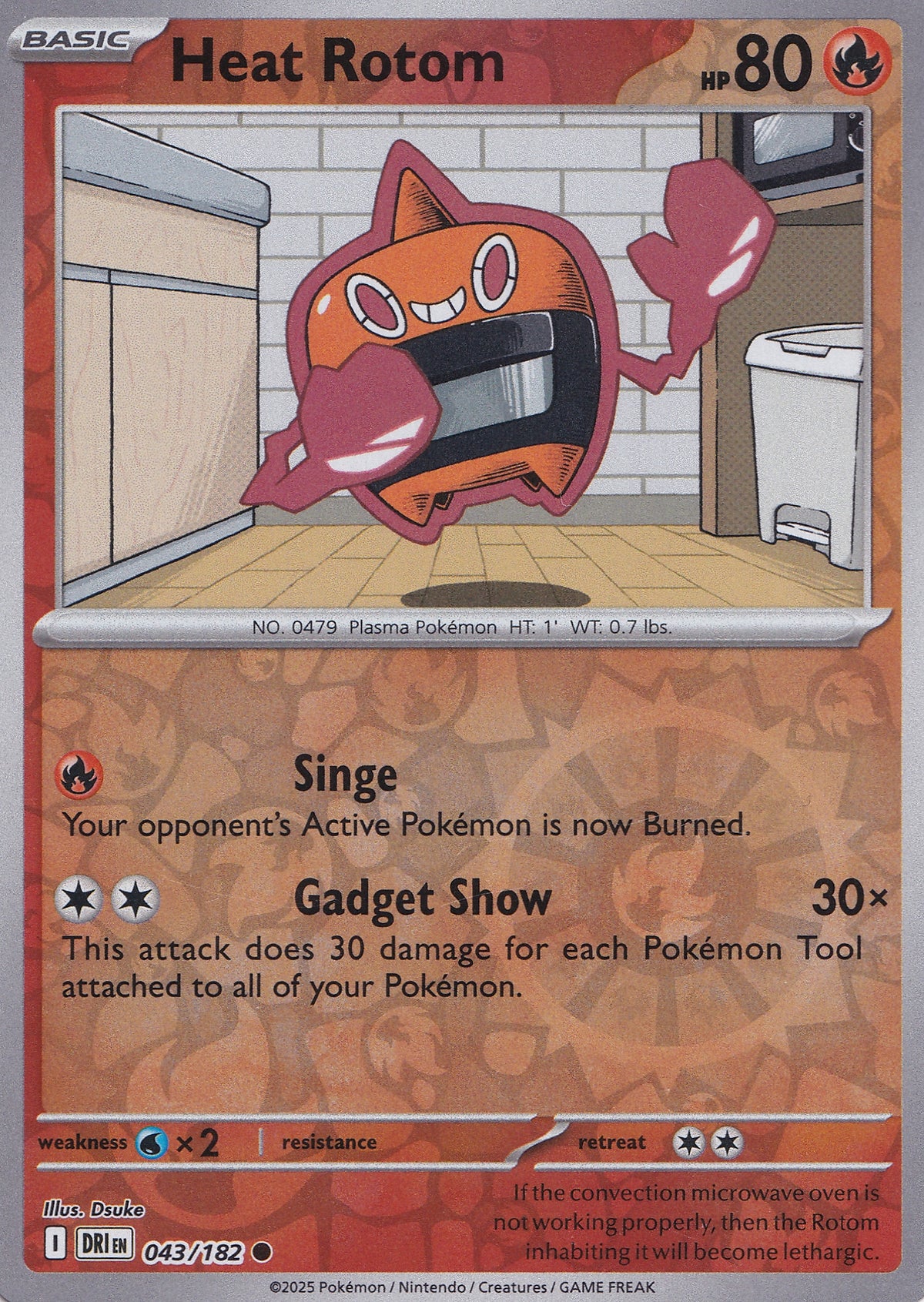 Heat Rotom 043/182 DRI ENG 2025 (NM)