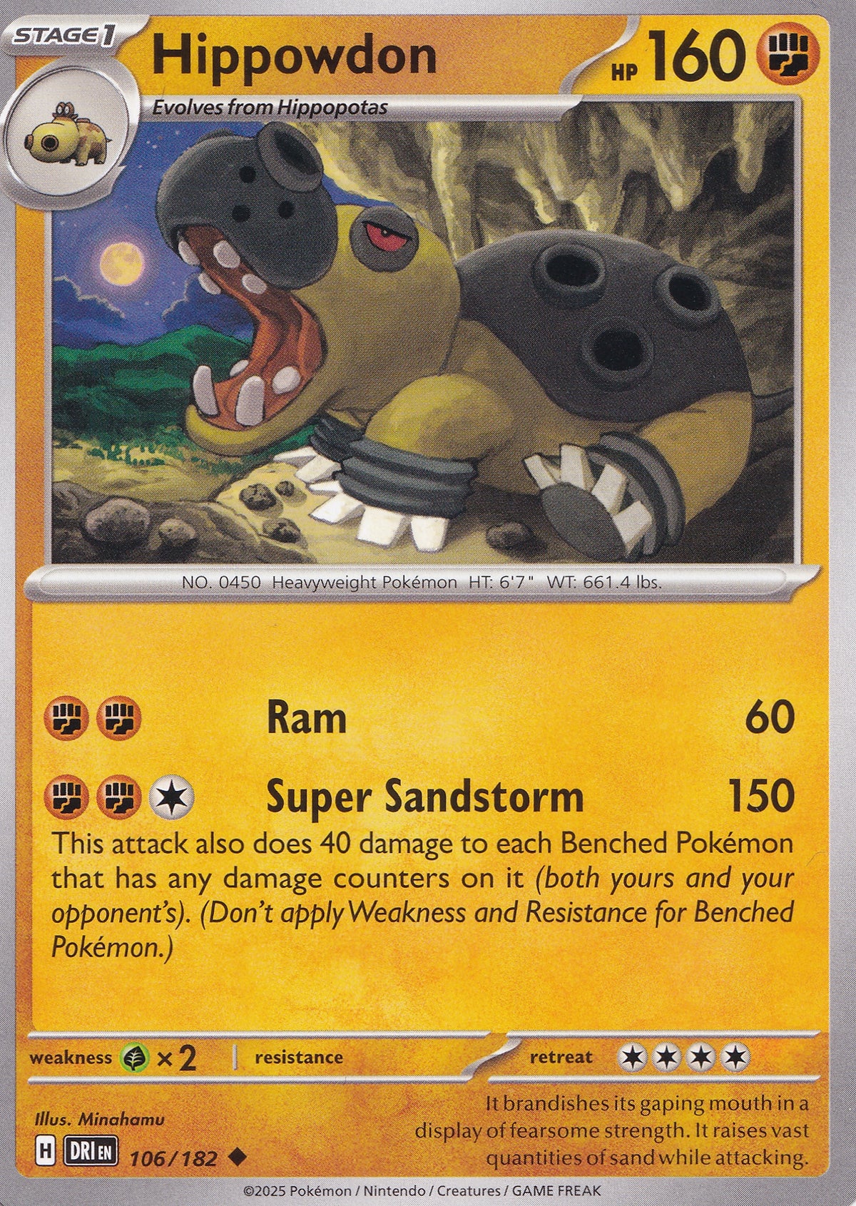 Hippowdon 106/182 DRI EN NON-HOLO (NM)