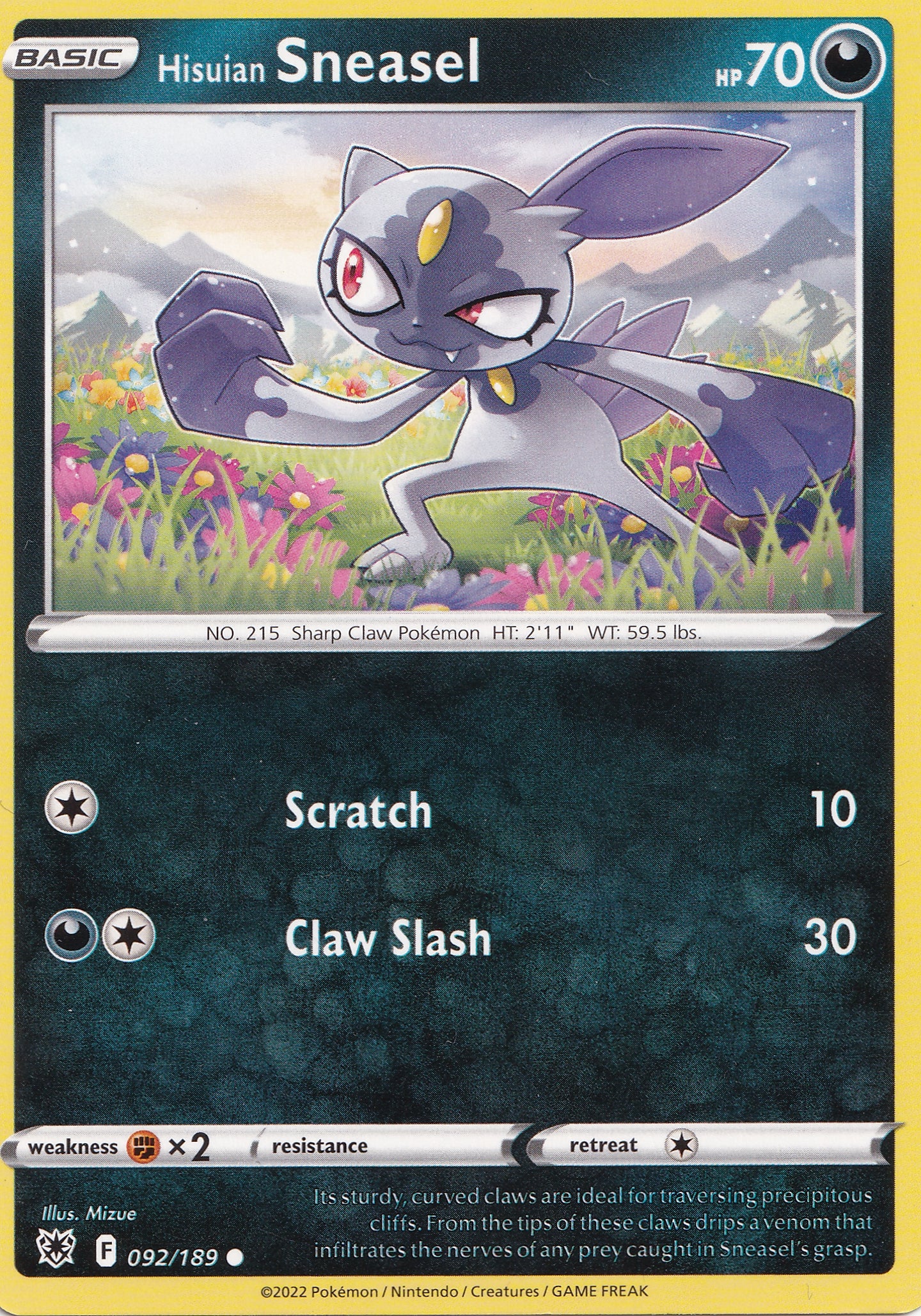 Hisuian Sneasel 092/189 ASR ENG 2022 (NM)