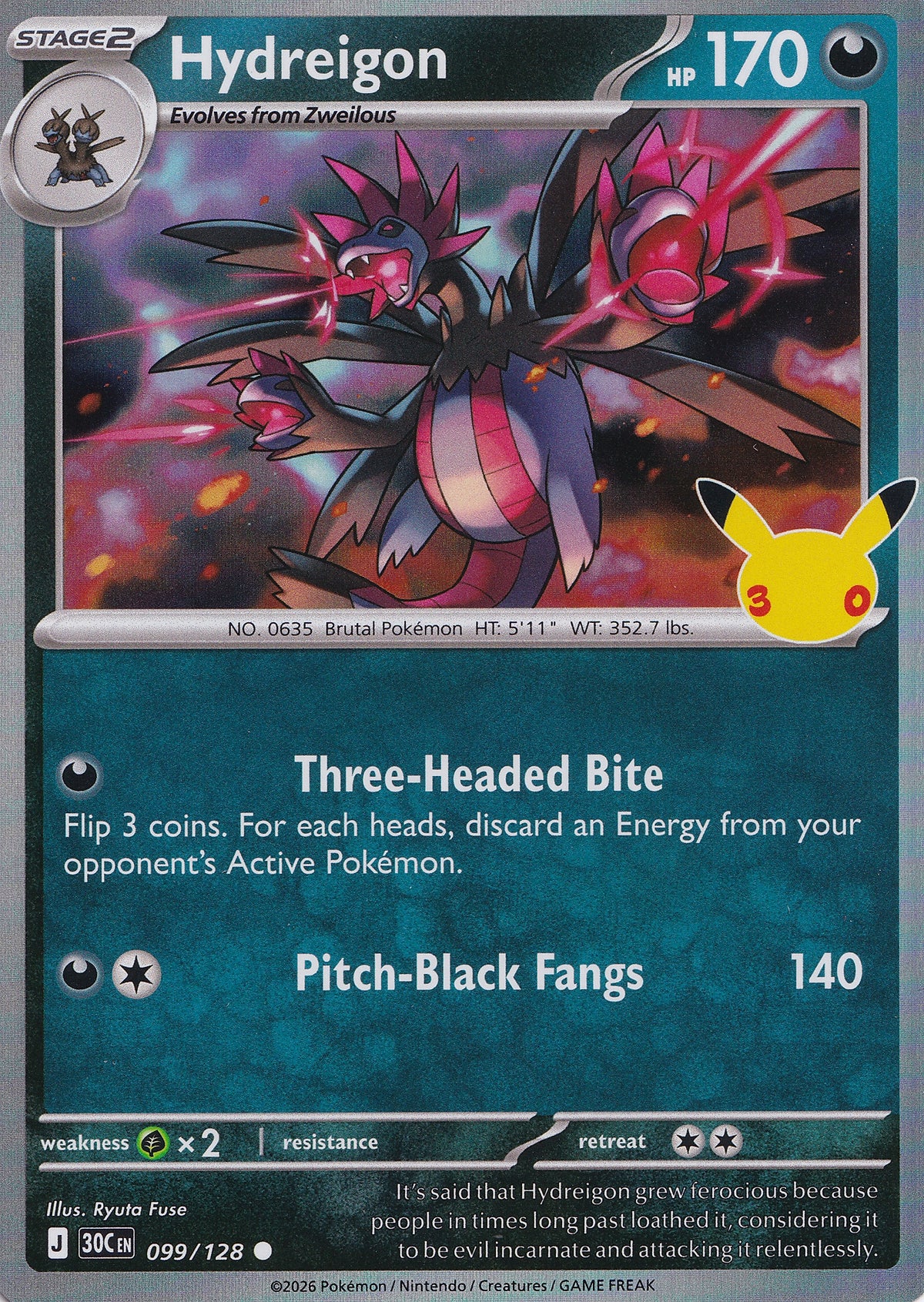 Hydreigon 099/128 30C EN HOLO (NM)