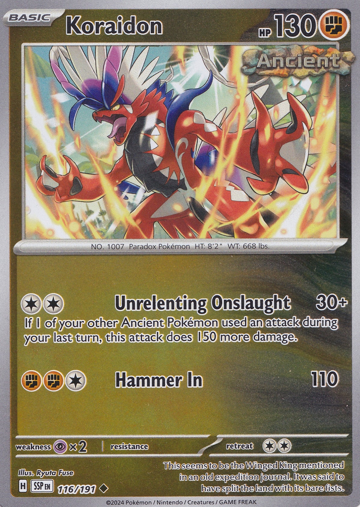 Koraidon RH 116/191 SSP ENG 2024 (NM)