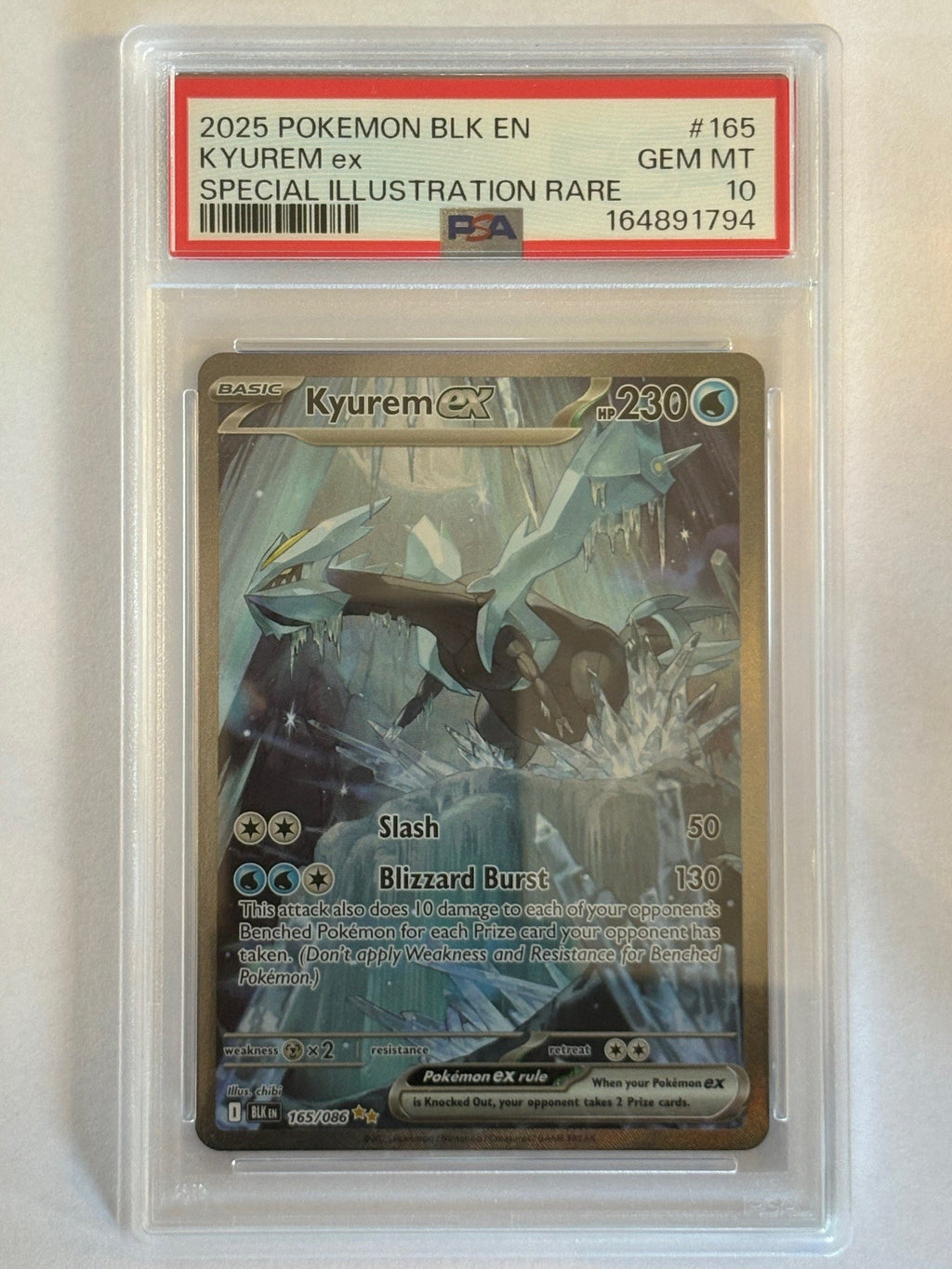 Kyurem ex 165/086 BLK EN PSA 10
