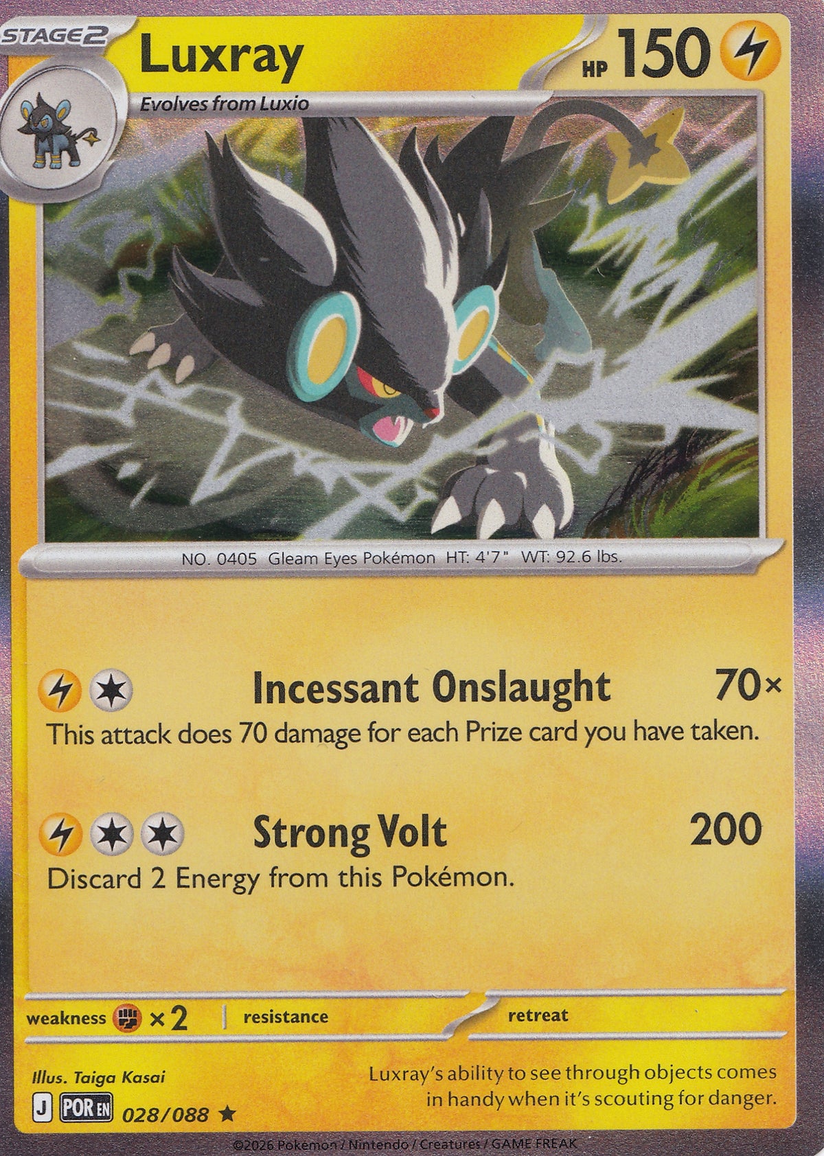 Luxray 028/088 POR ENG Holo (NM)