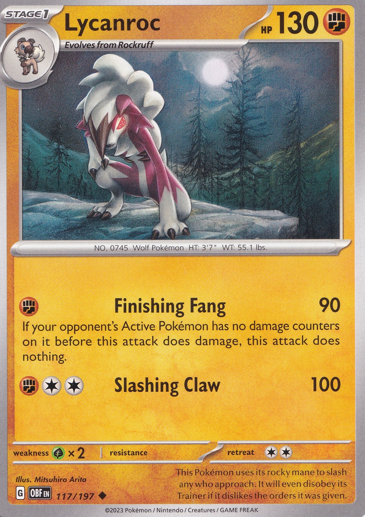 Lycanroc 117/197 OBF ENG 2023 (NM)
