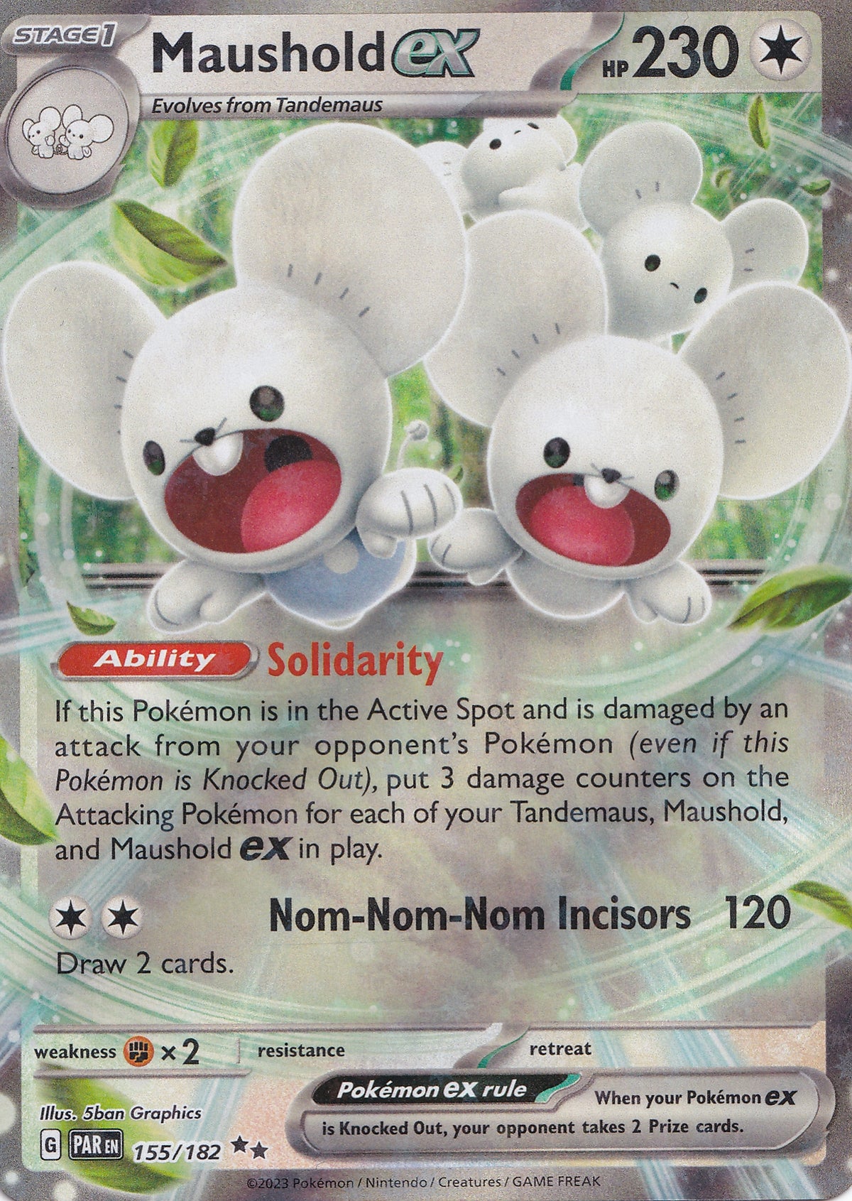 Maushold promo ex Double Rare 155/182 PAR ENG 2023 (NM)