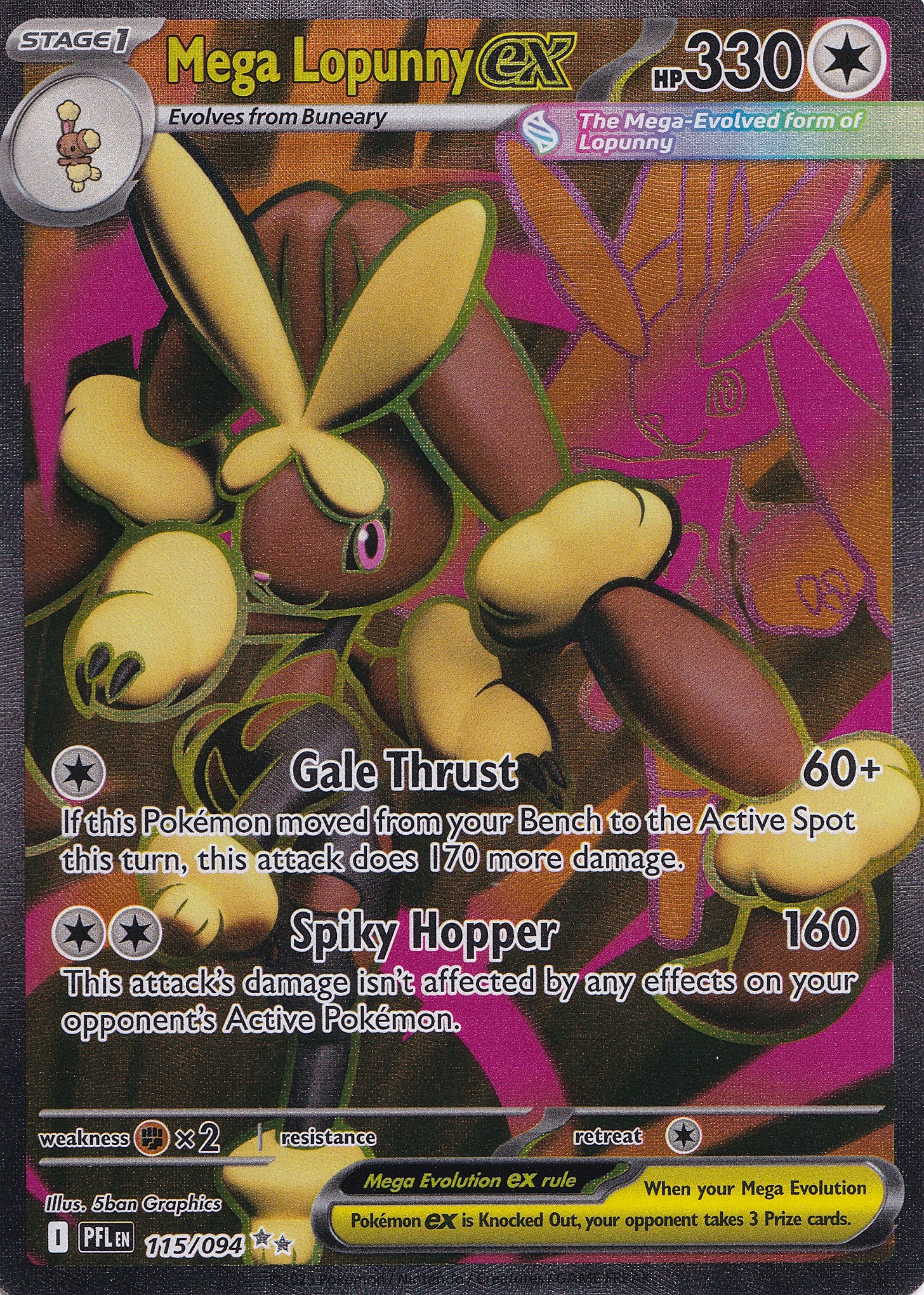 Mega Lopunny ex 115/094 PRE ENG 2025 (NM)