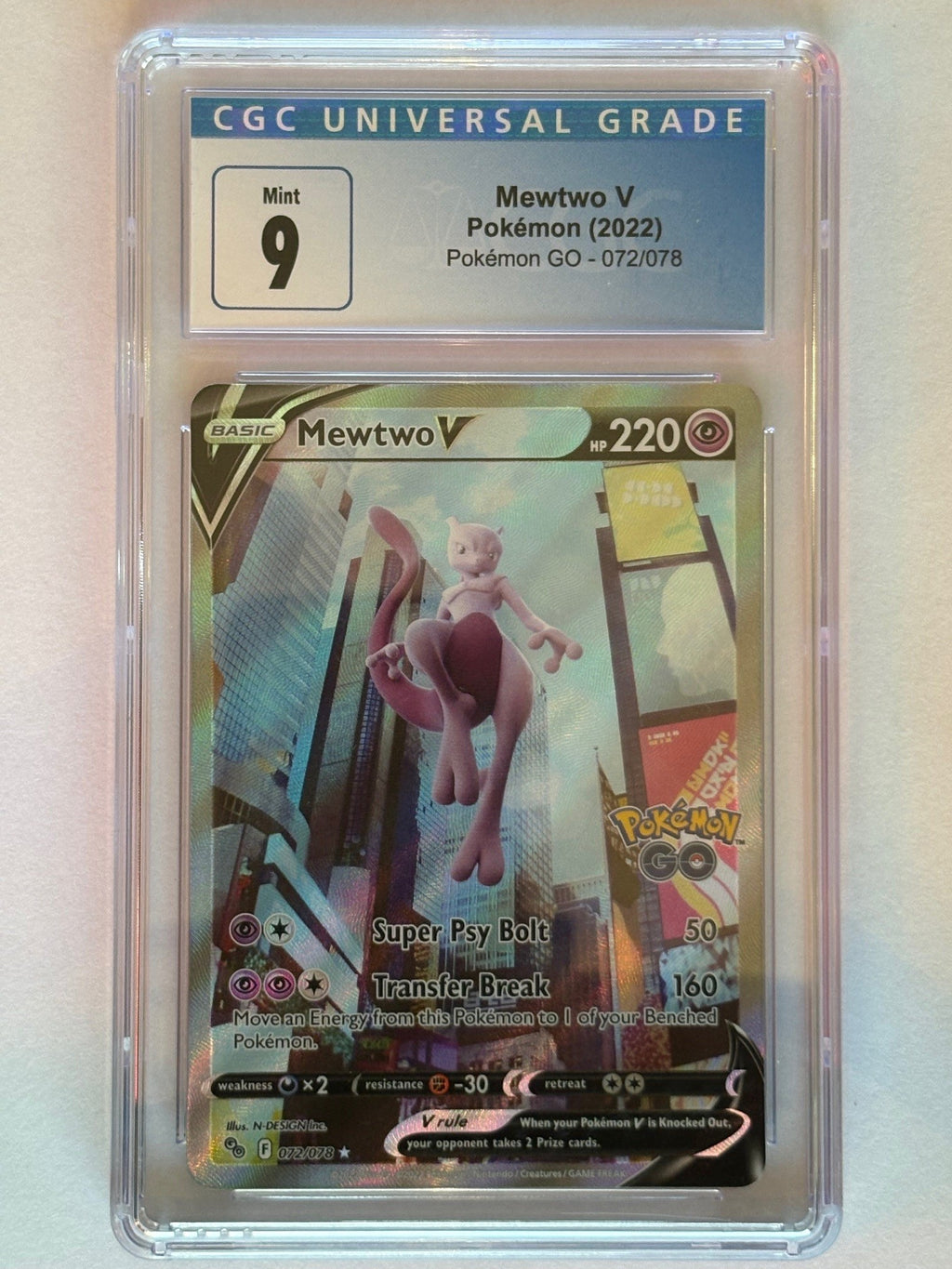 Mewtwo V 072/078 PGO EN CGC 9