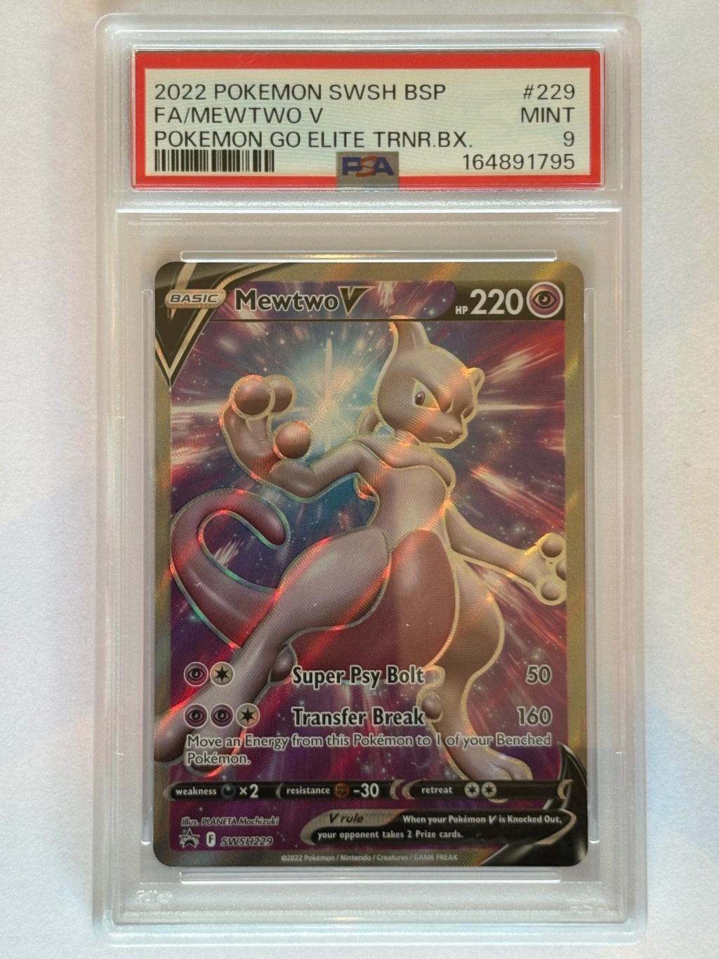 Mewtwo V SWSH229 EN PSA 9
