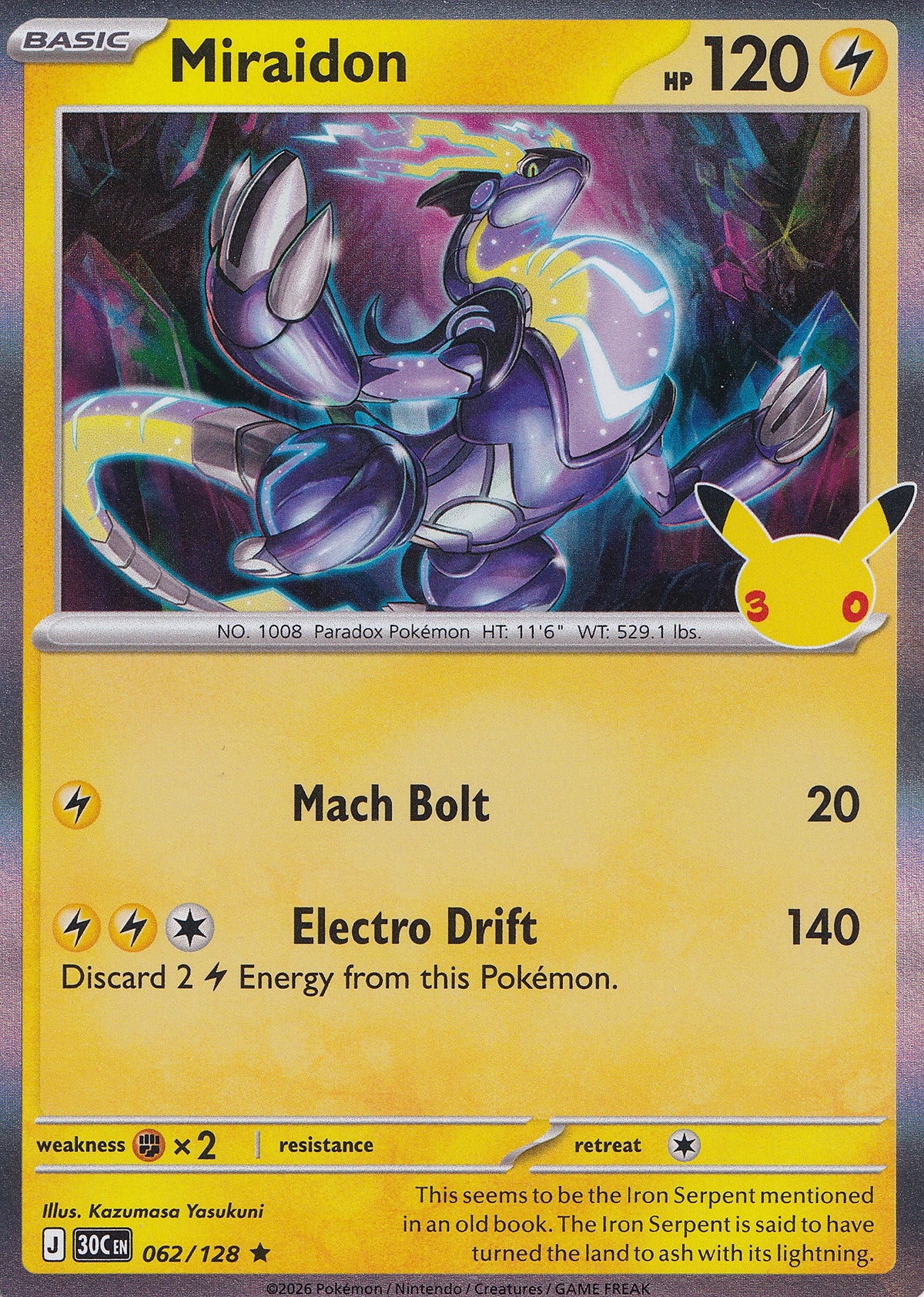 Miraidon 062/128 30C EN HOLO (NM)