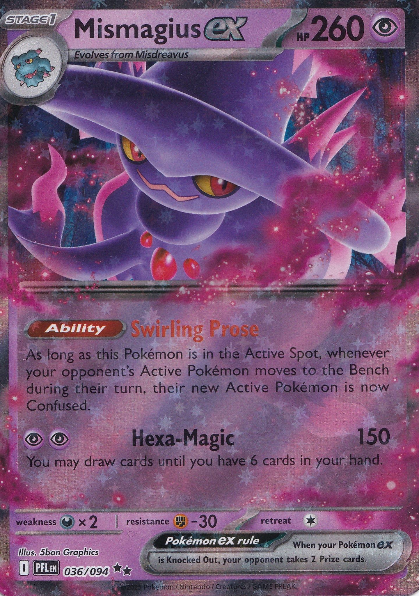 Mismagius ex 036/094 PRE ENG 2025 (NM)