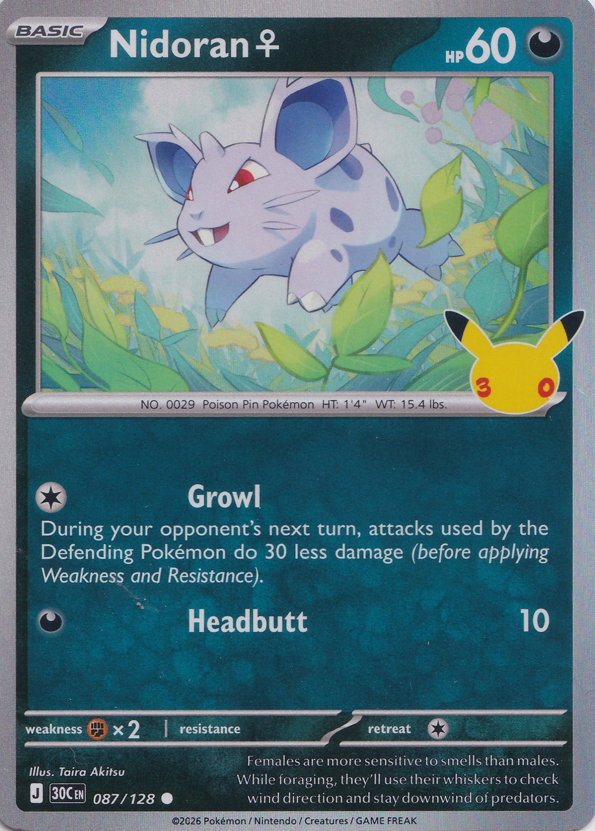 Nidoran♀ 087/128 30C EN HOLO (NM)